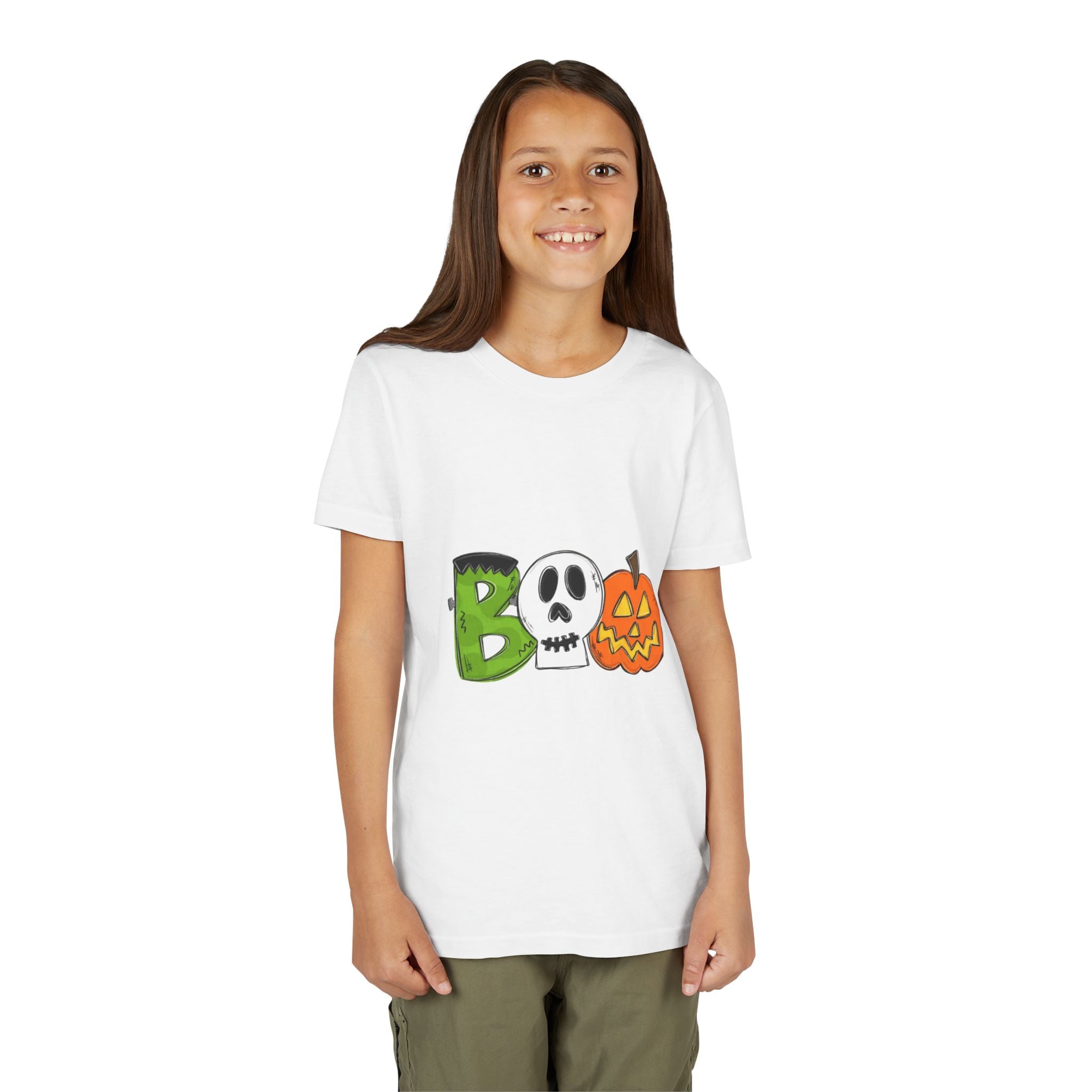 Halloween Boo Youth Short Sleeve T-Shirt