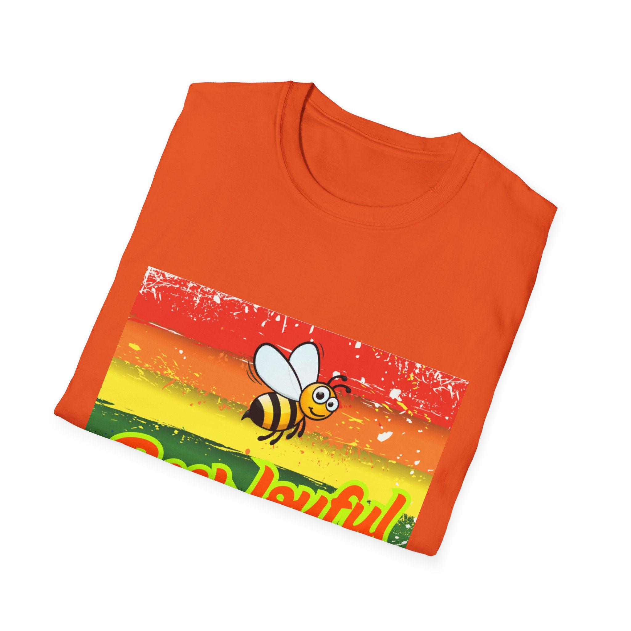 Bee Joyful Rainbow Unisex Softstyle T-Shirt