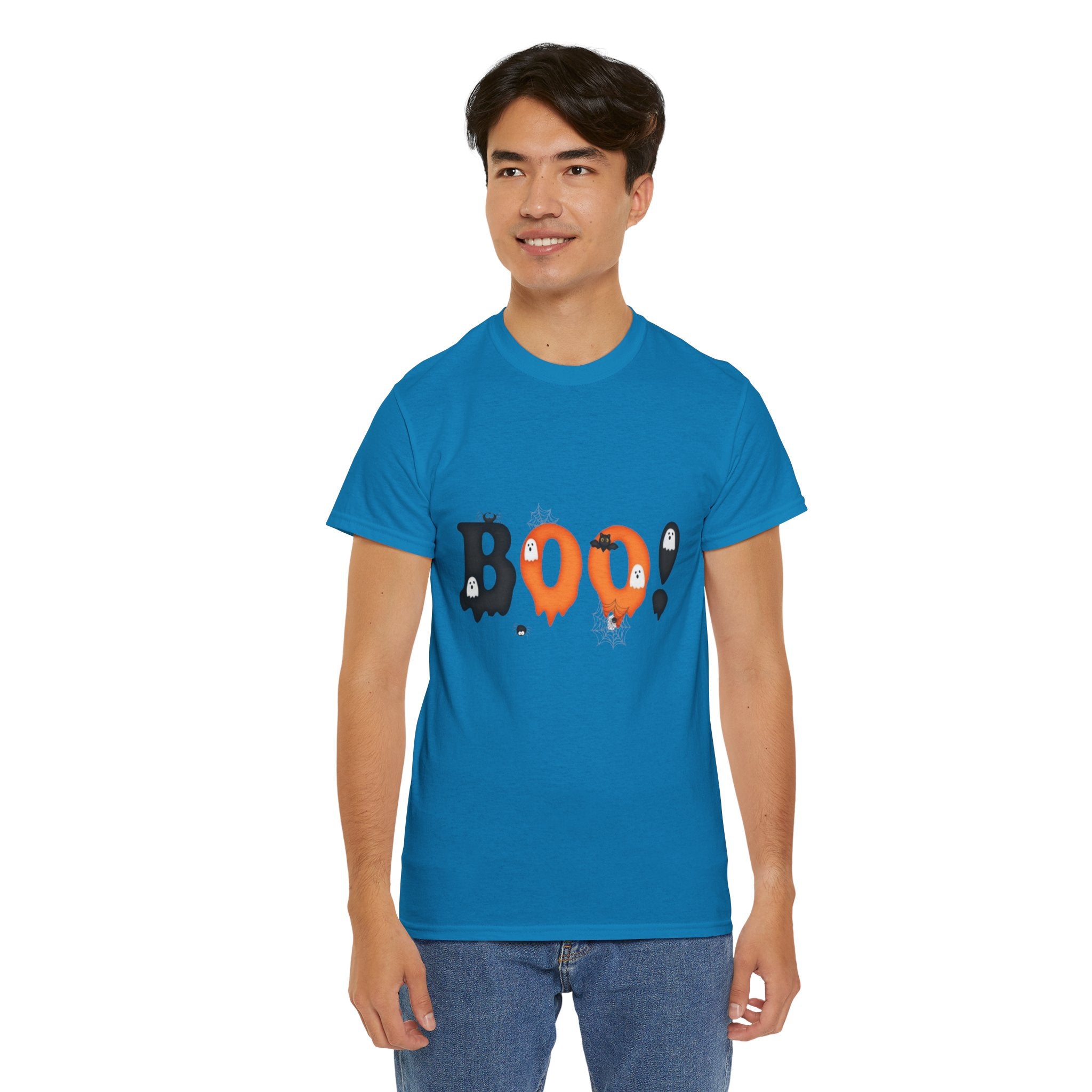 Halloween BOO! Unisex Short Sleeve Heavy Cotton T-Shirt