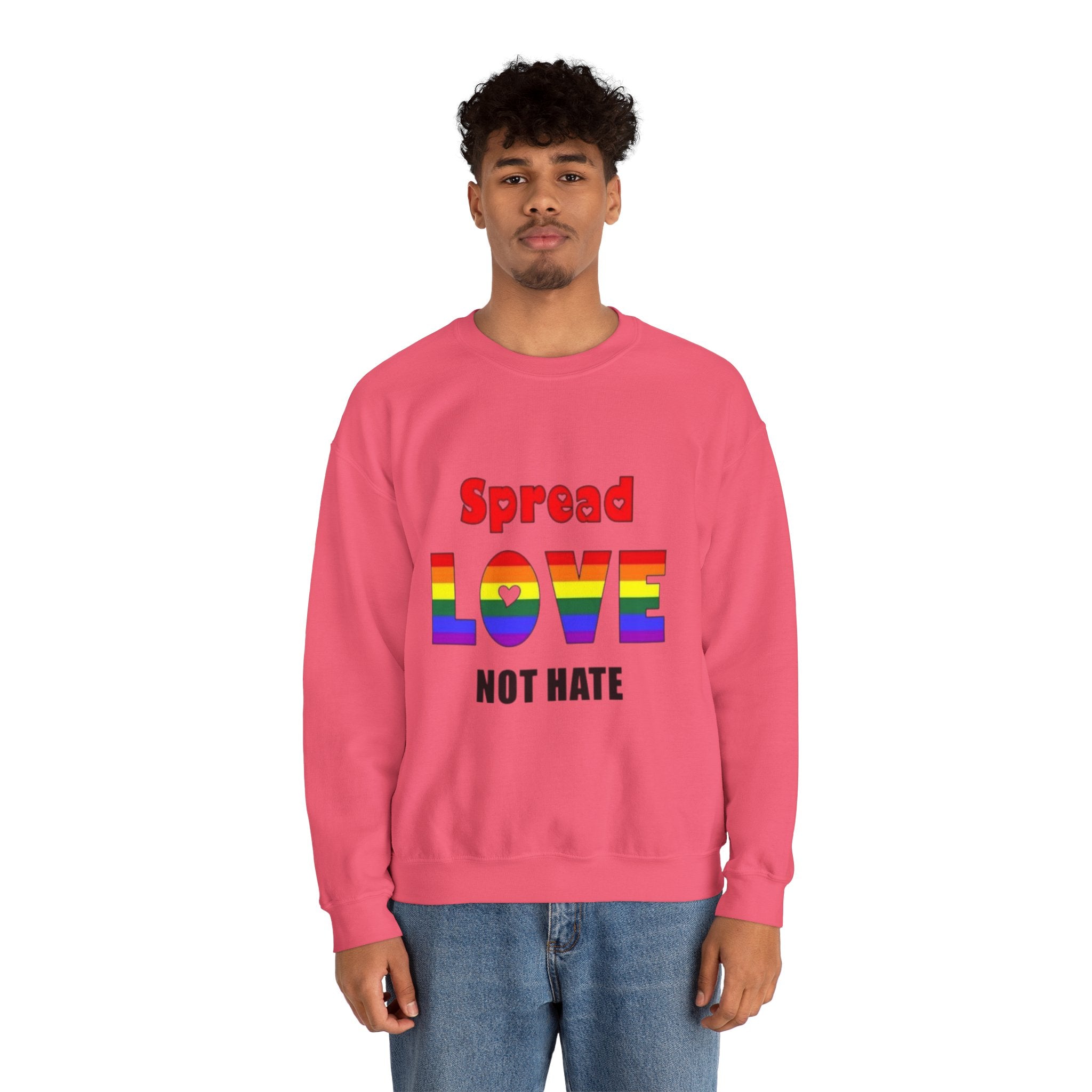 Spread Love Not Hate Unisex Crewneck Sweatshirt