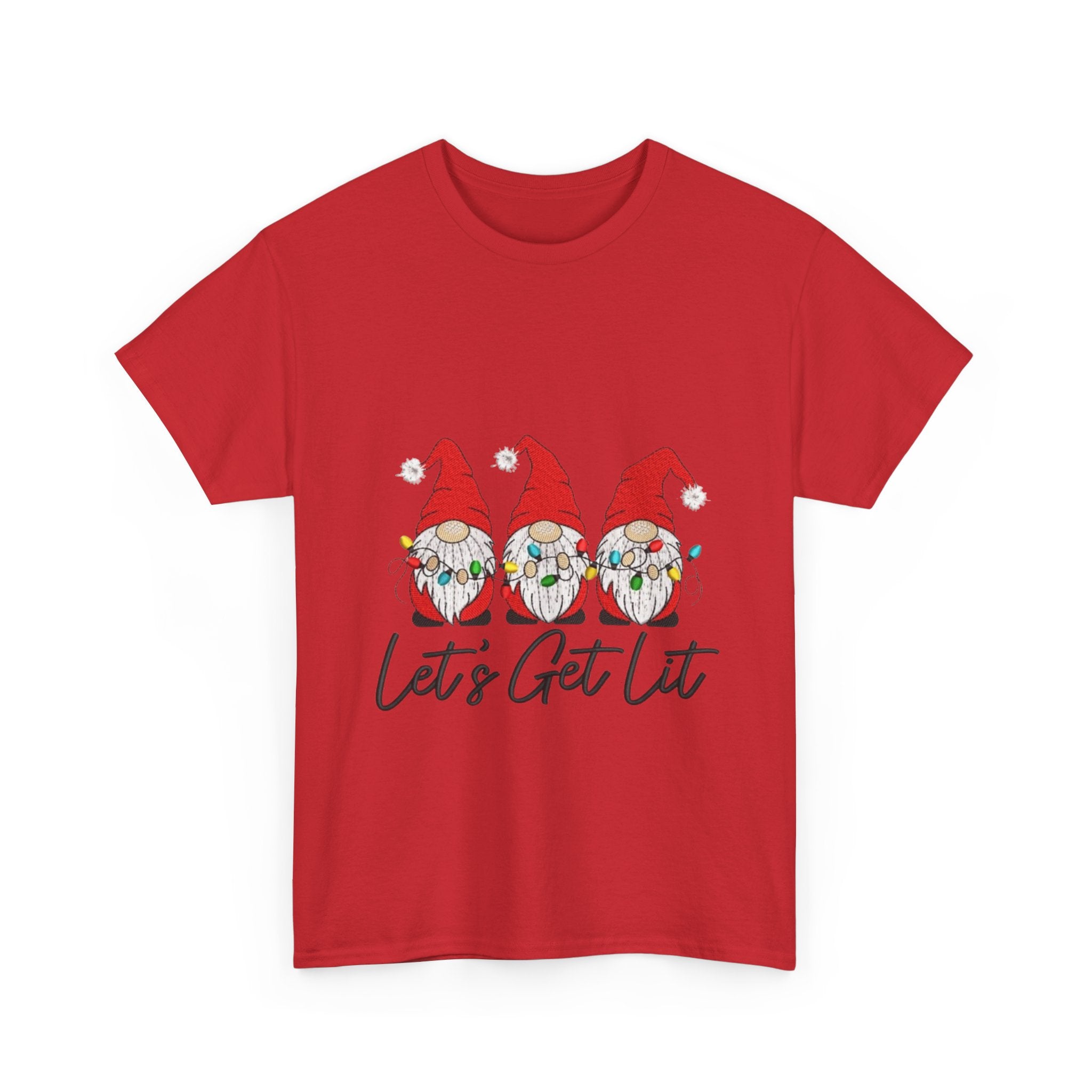 Let's Get Lit Gnome Unisex Heavy Cotton T-Shirt