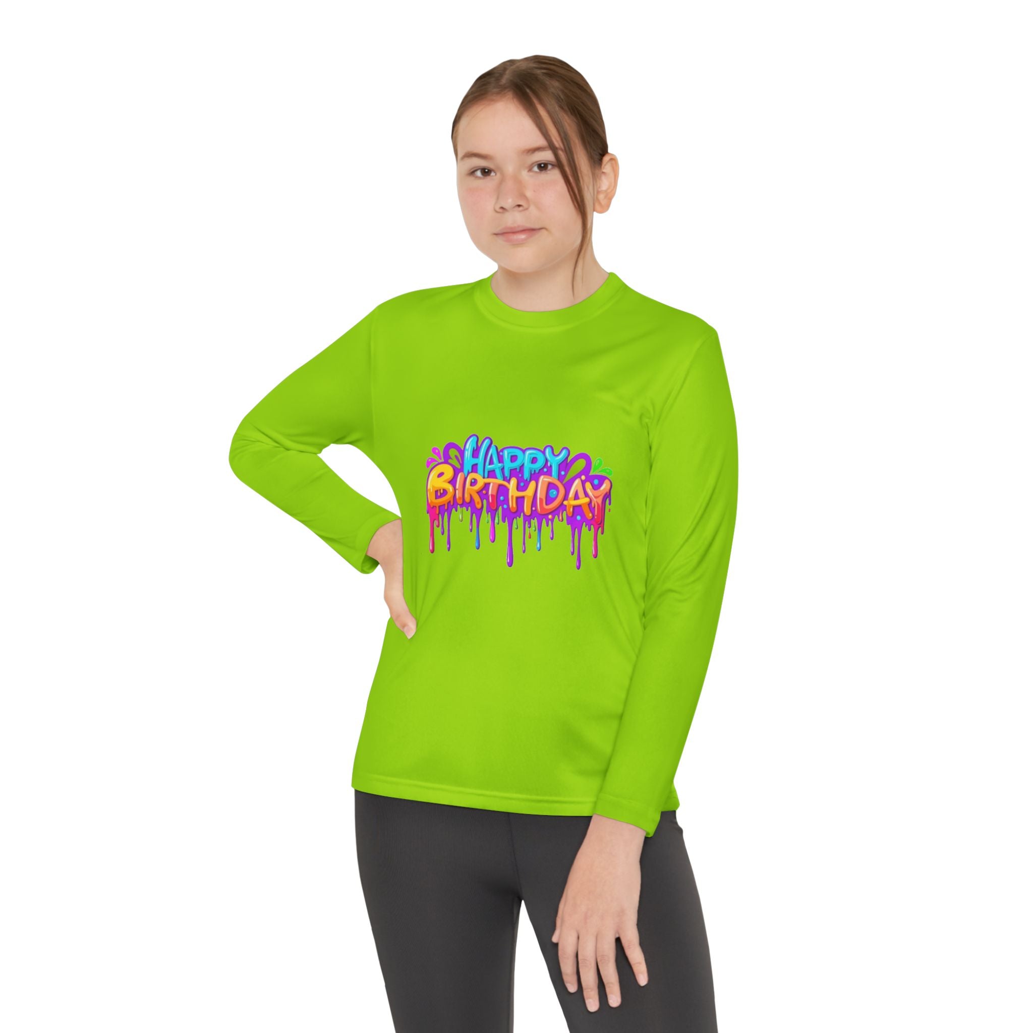 Happy Birthday Youth Long Sleeve T-Shirt Personalize It!