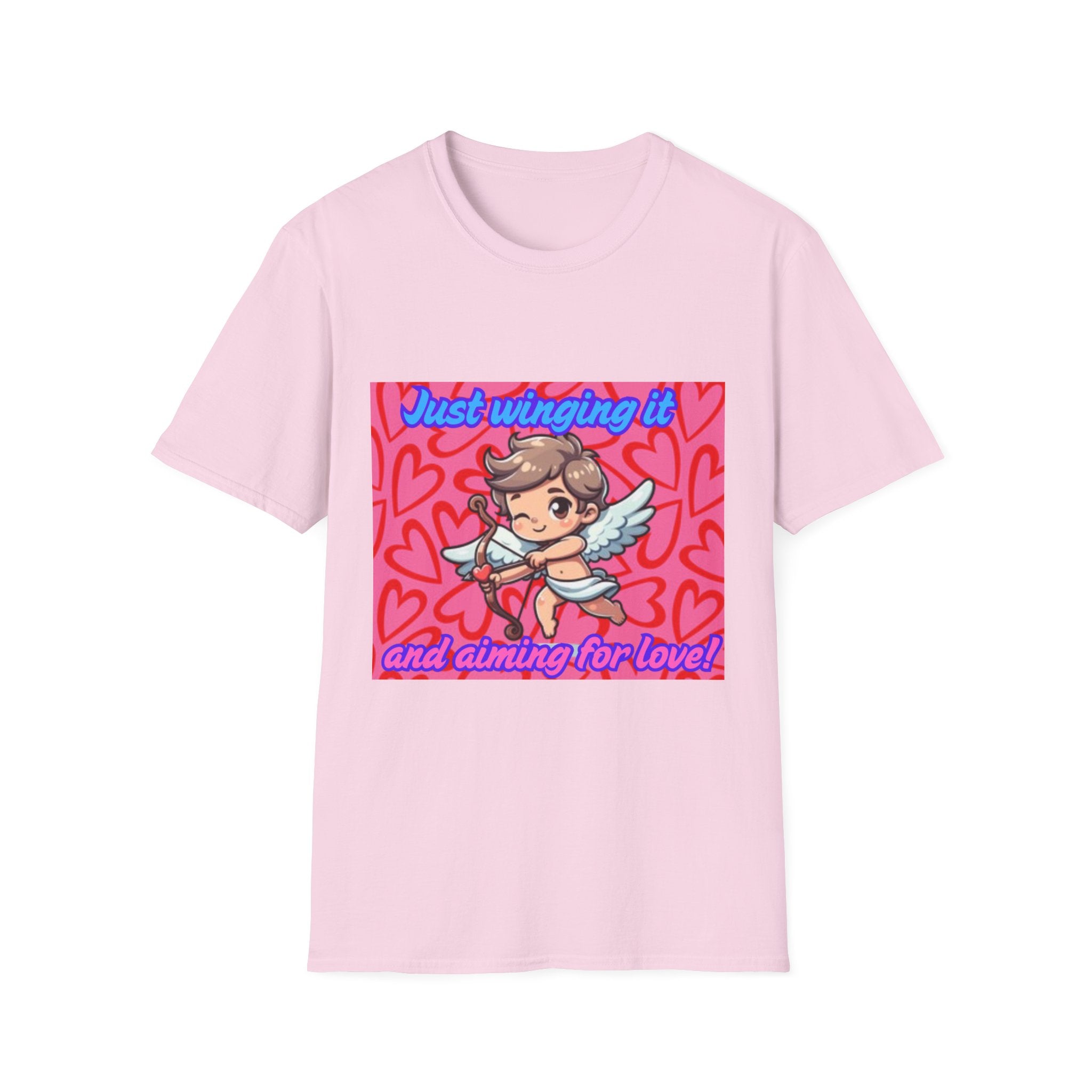 Just Winging It And Aiming For Love Unisex Softstyle T-Shirt