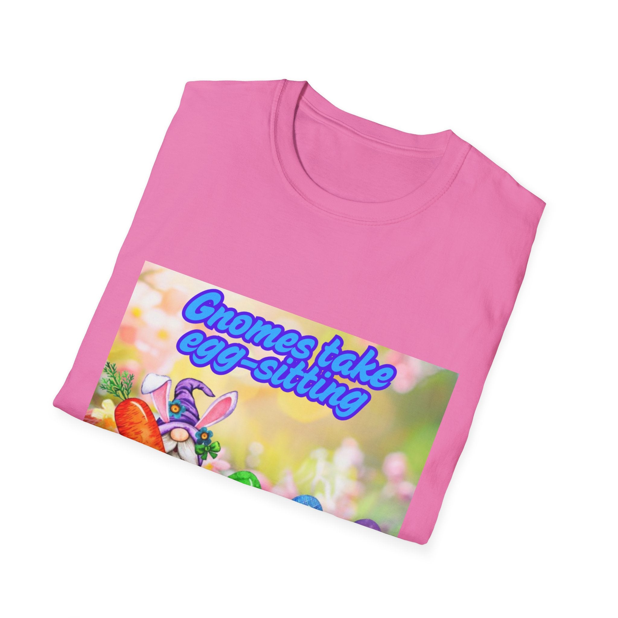 Gnomes Take Egg-Sitting Very Seriously Unisex Softstyle T-Shirt