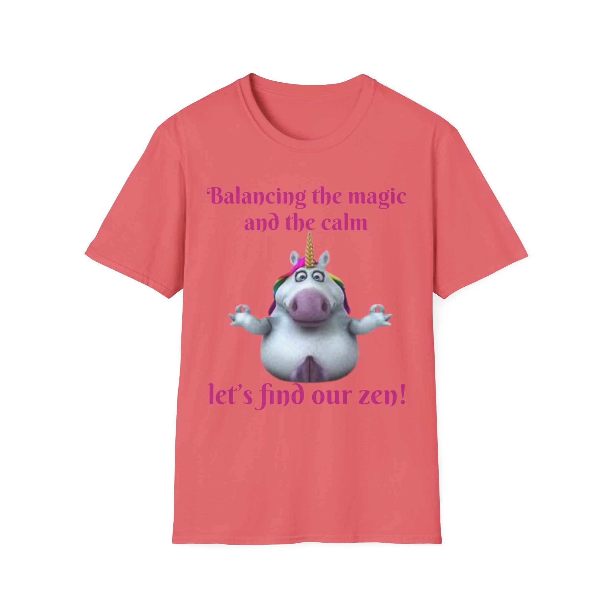 Balancing The Magic And The Calm Let’s Find Our Zen! Unicorn Unisex Softstyle T-Shirt