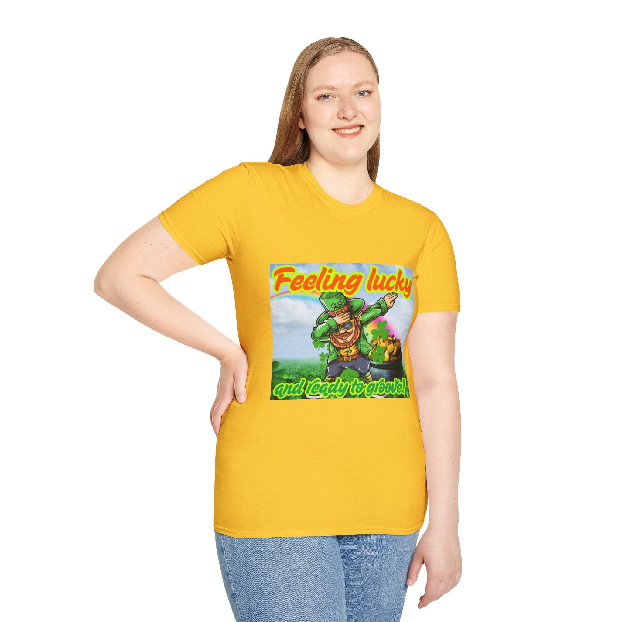 Feeling Lucky And Ready To Groove! Unisex Softstyle T-Shirt
