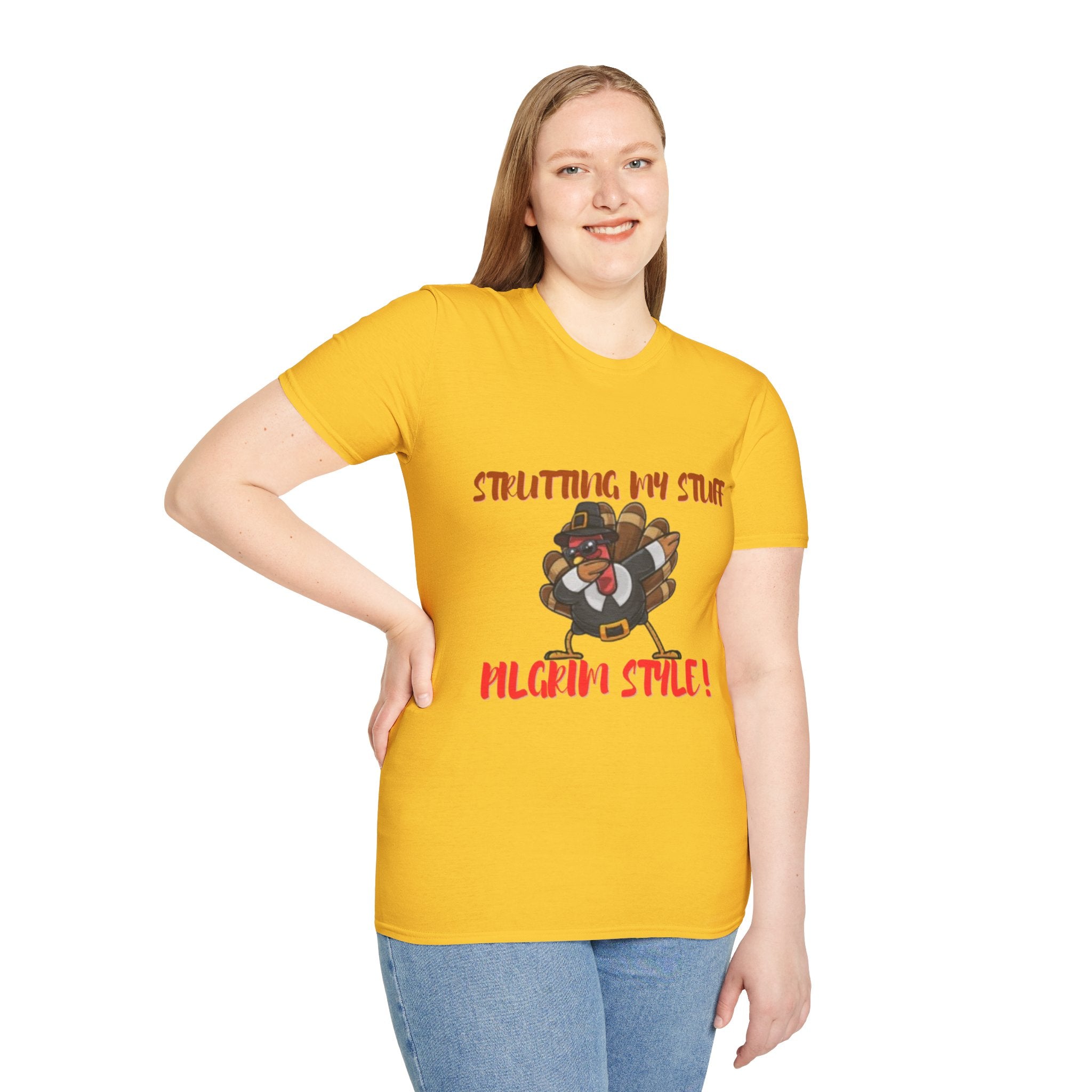 Strutting My Stuff Pilgrim Style Unisex Softstyle T-Shirt