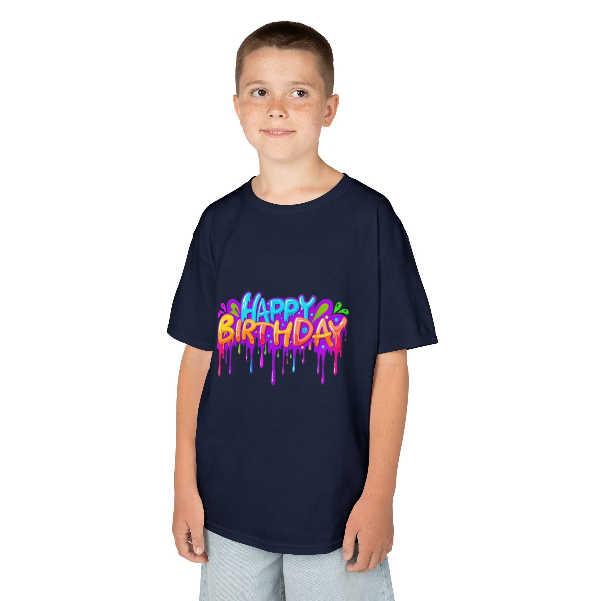 Happy Birthday Kids Heavy Cotton™ Short Sleeve T-Shirt Personalize It!