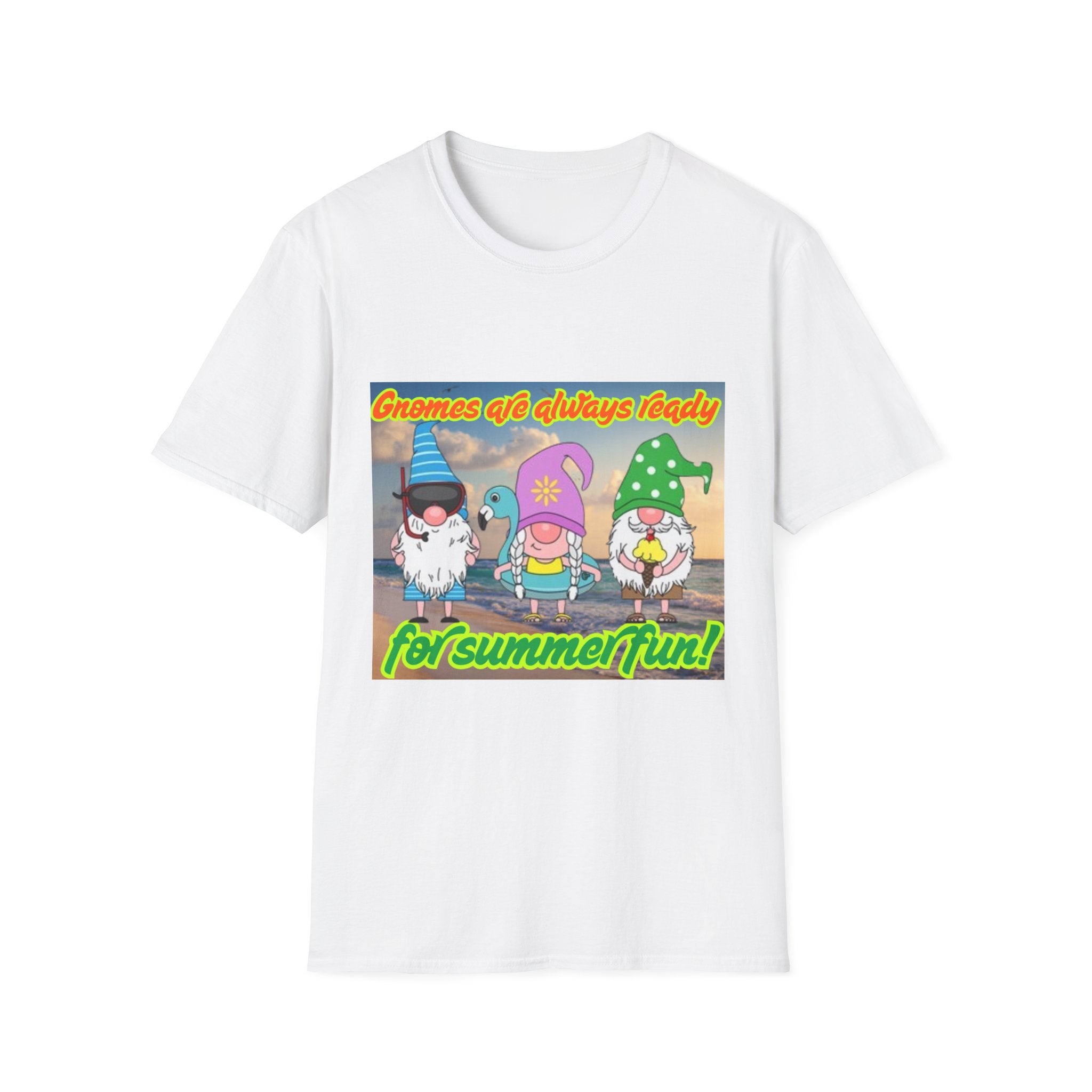 Gnomes Are Always Ready For Summer Fun! Unisex Softstyle T-Shirt