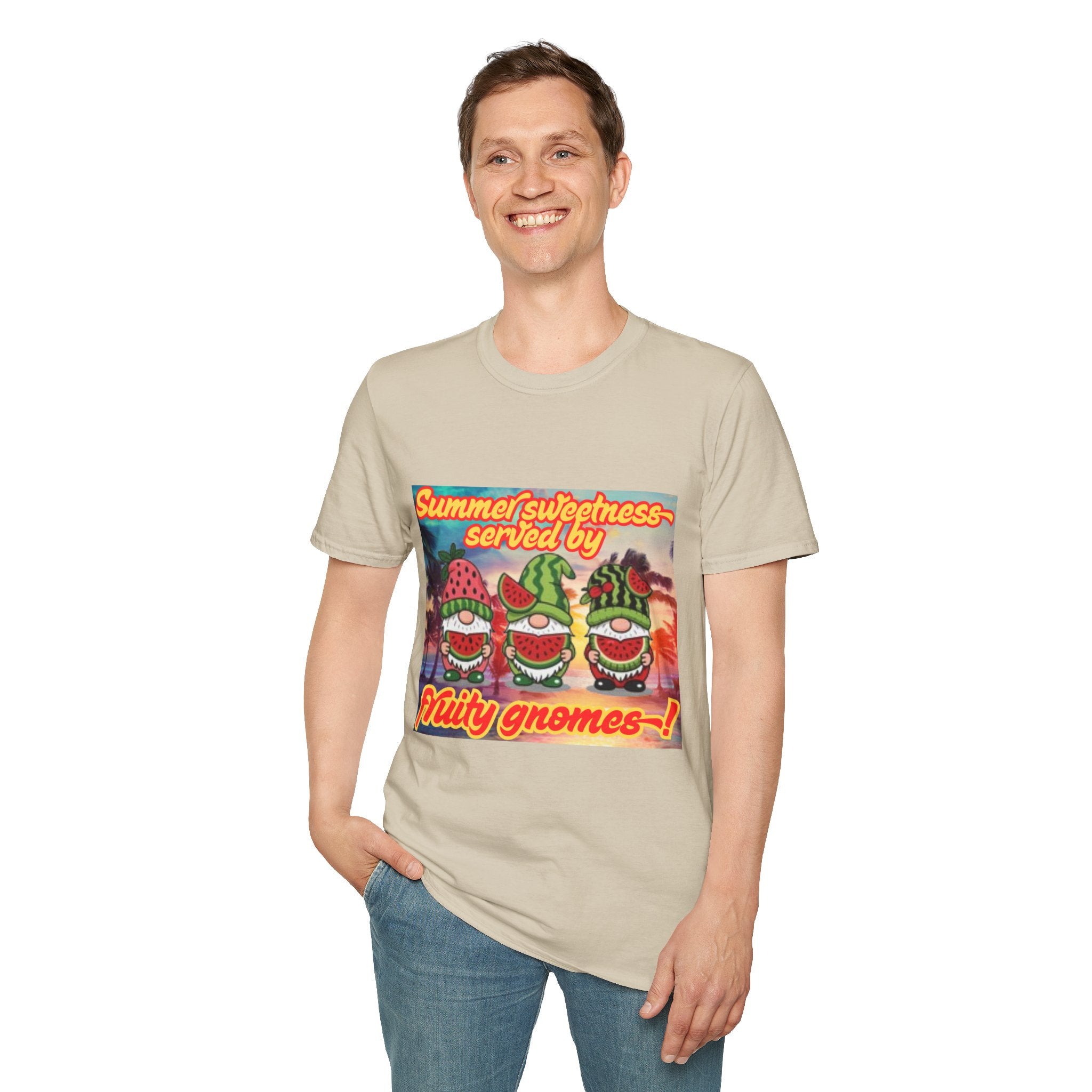 Summer Sweetness Served By Fruity Gnomes Unisex Softstyle T-Shirt