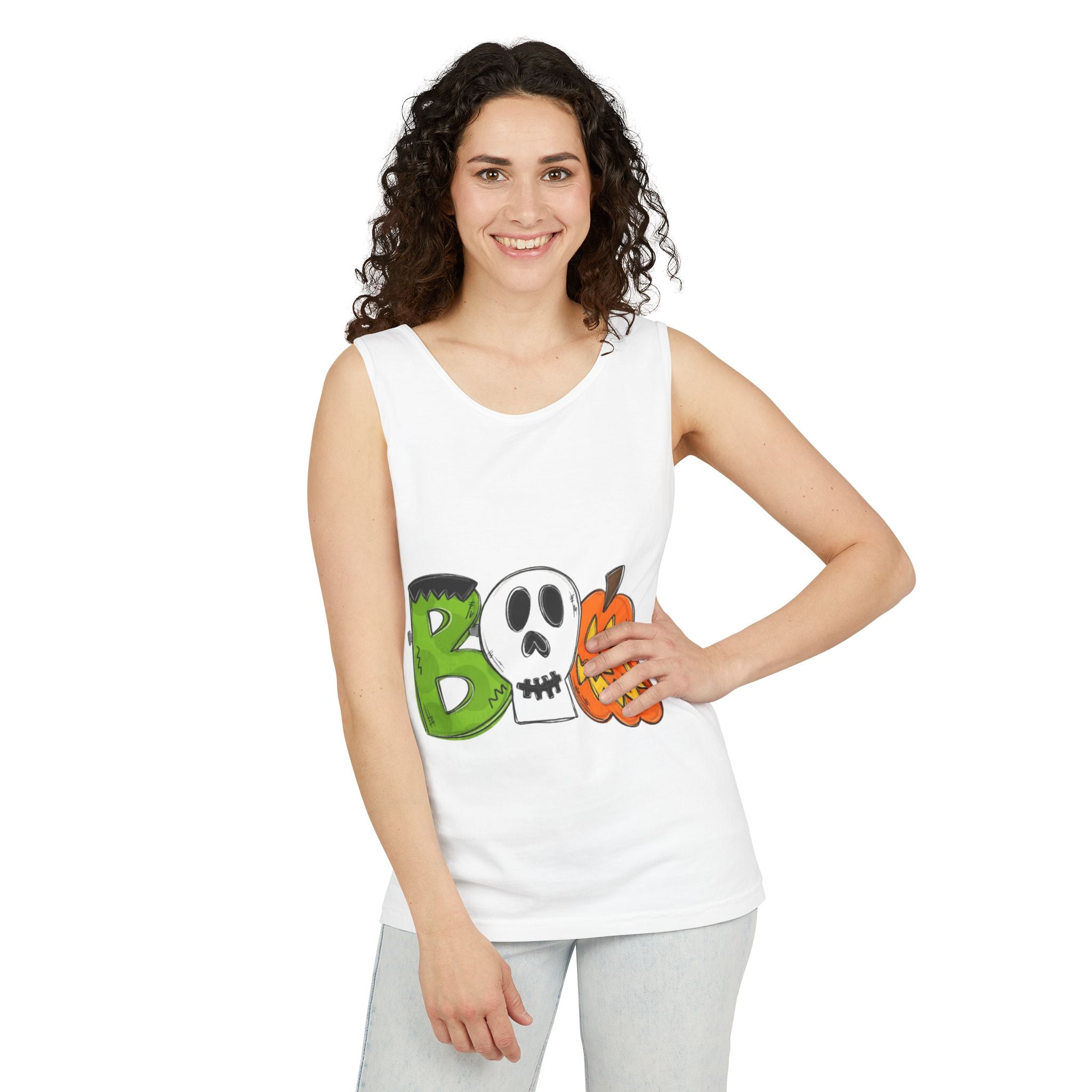 Halloween BOO Unisex Garment-Dyed Tank Top