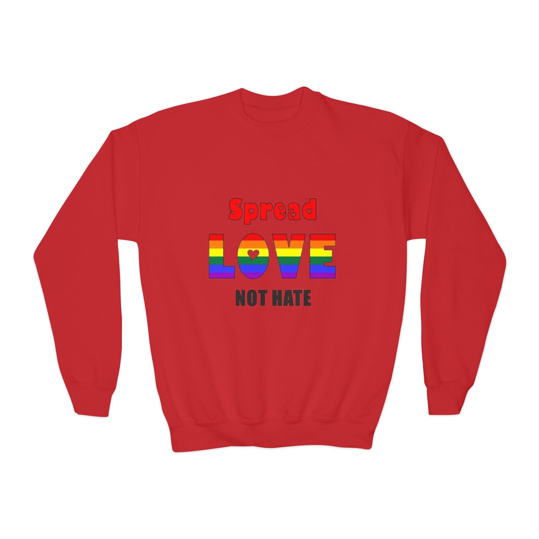 Spread Love Not Hate Youth Crewneck Sweatshirt