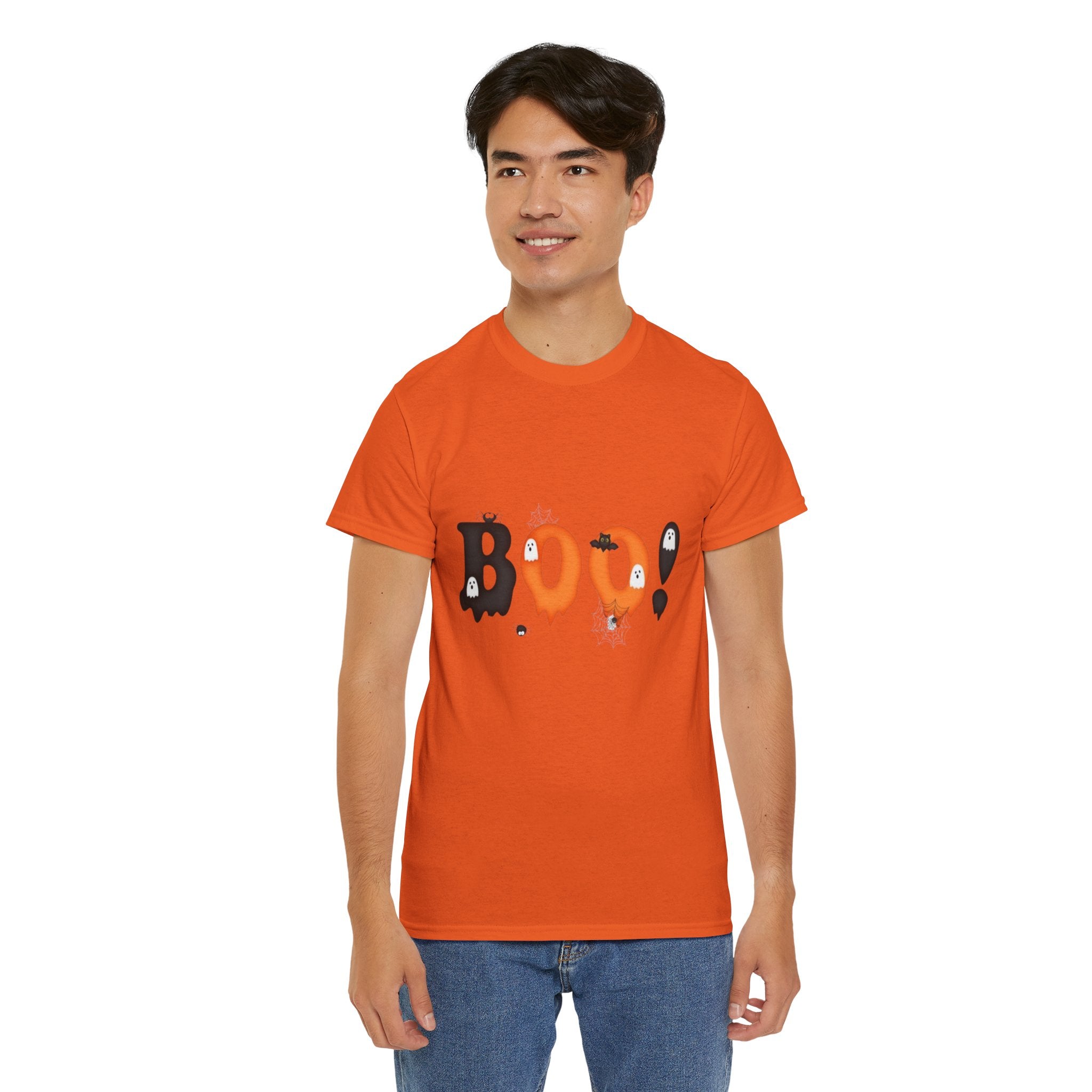Halloween BOO! Unisex Short Sleeve Heavy Cotton T-Shirt