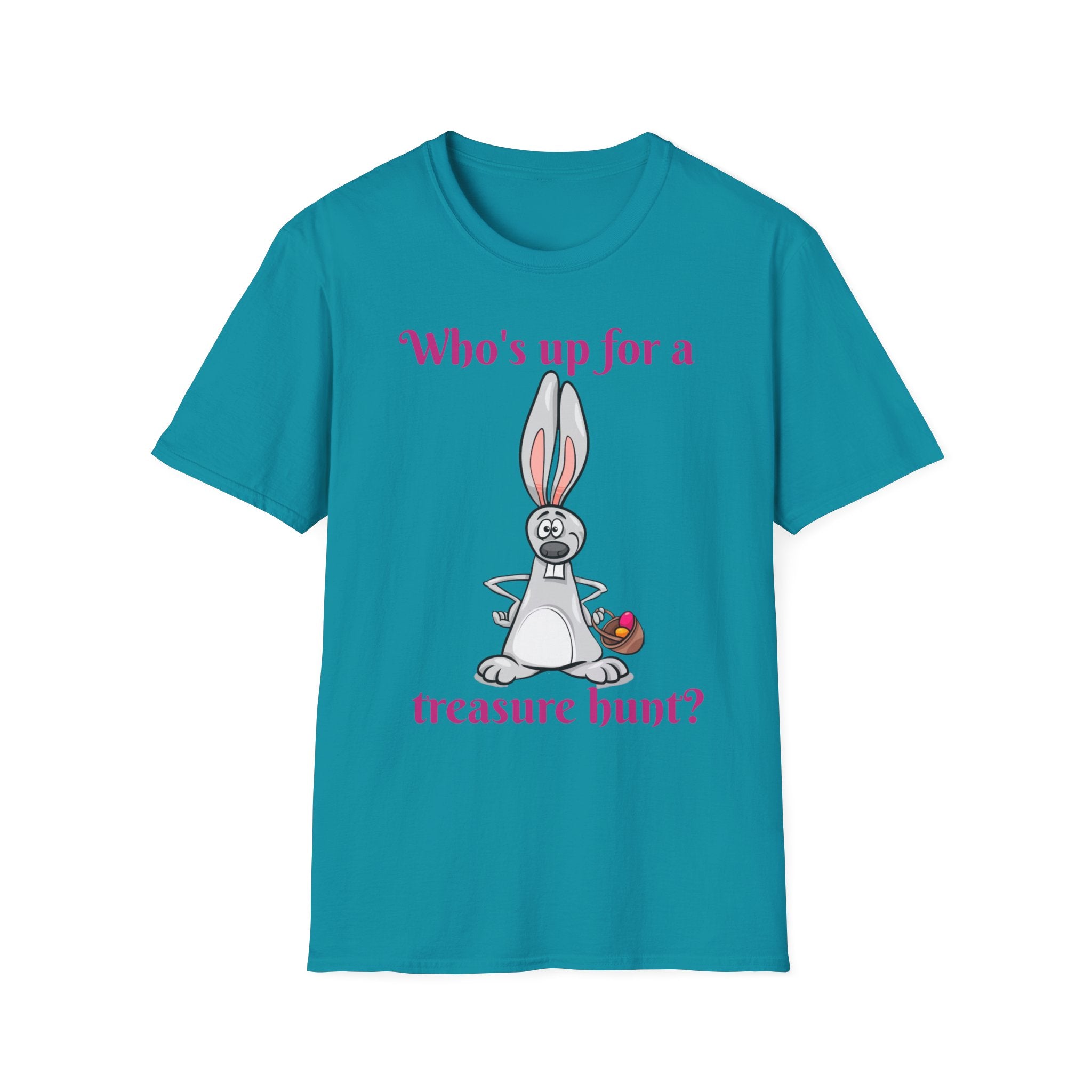 Who's Up For A Treasure Hunt Bunny Unisex Softstyle T-Shirt