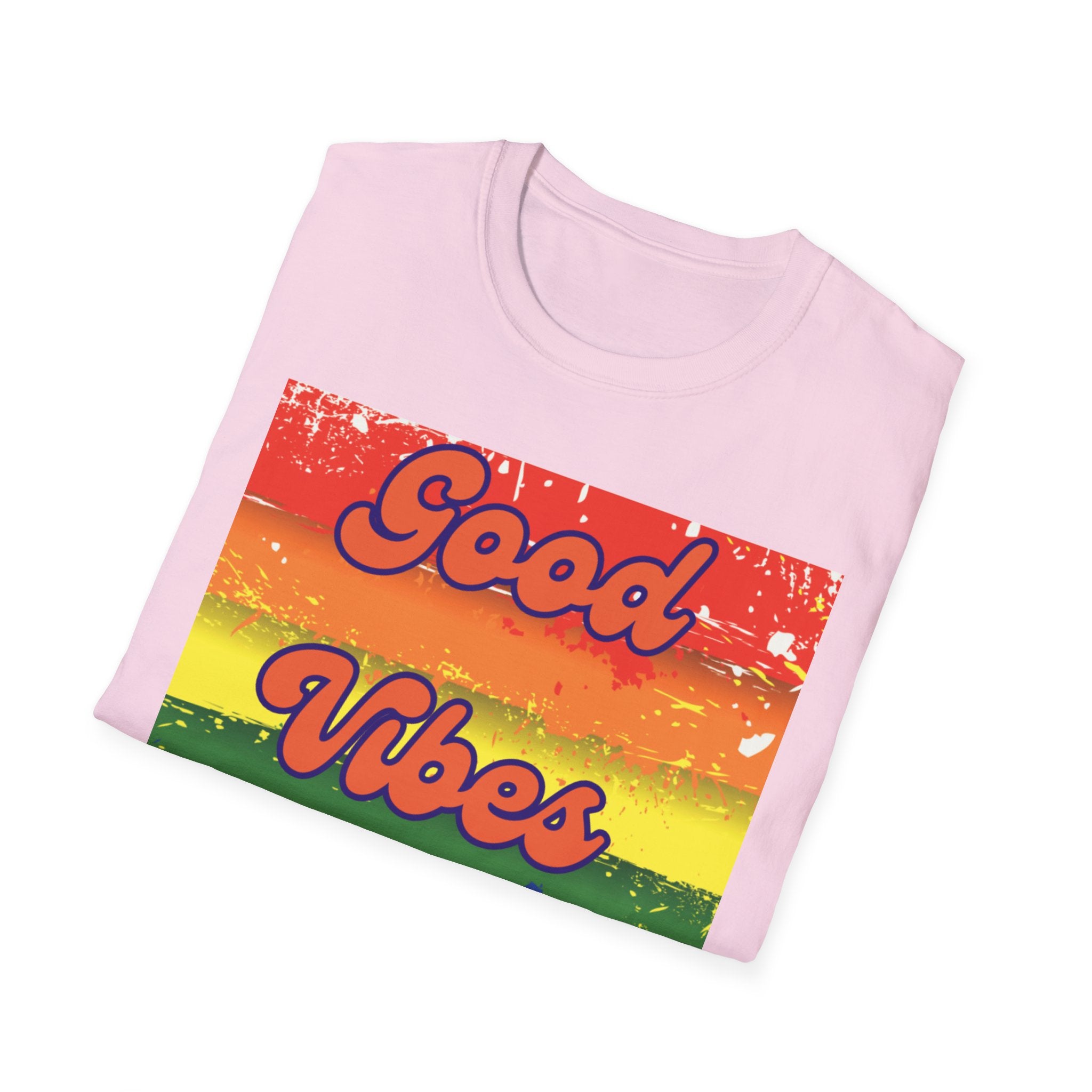 Good Vibes Only Orange Unisex Softstyle T-Shirt
