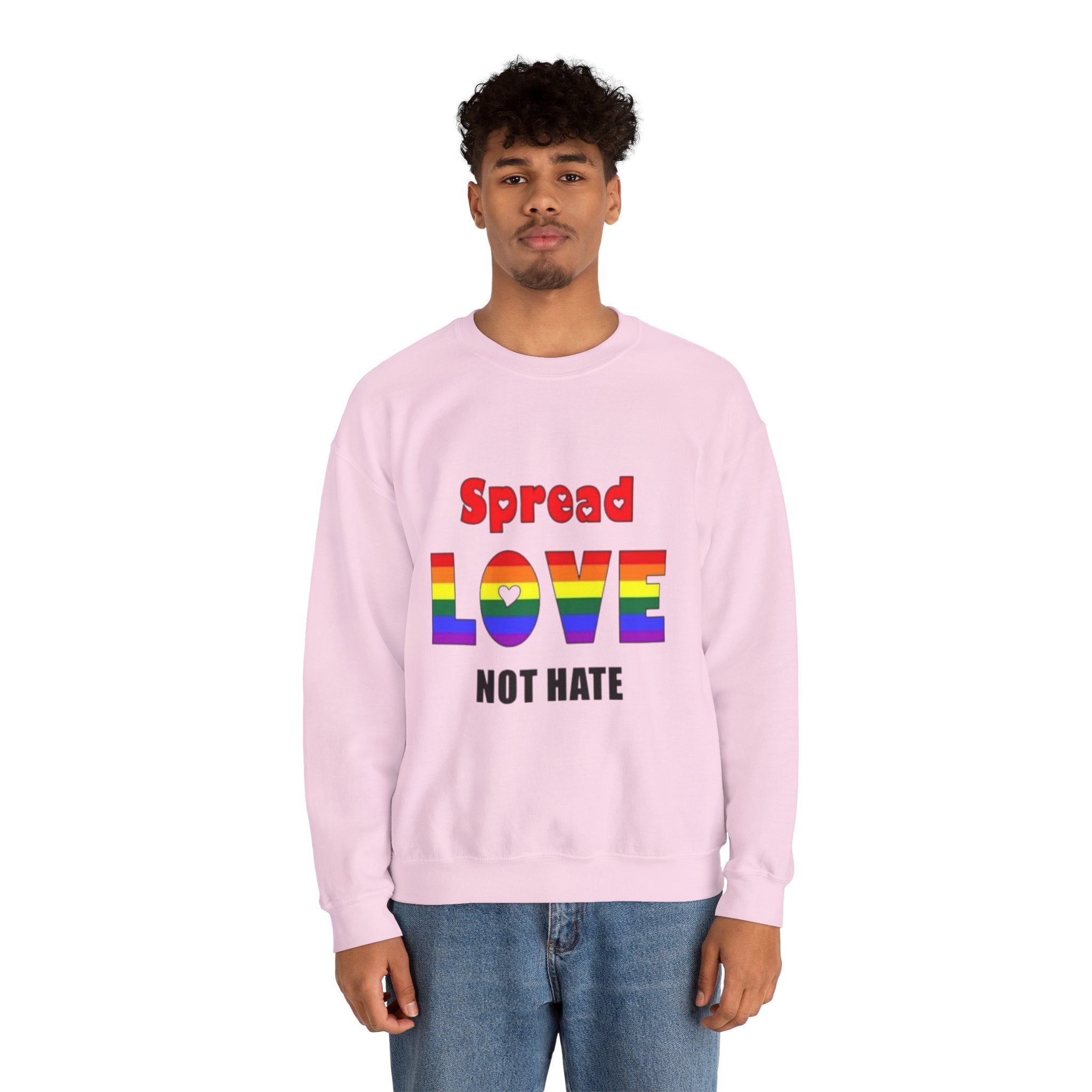 Spread Love Not Hate Unisex Crewneck Sweatshirt
