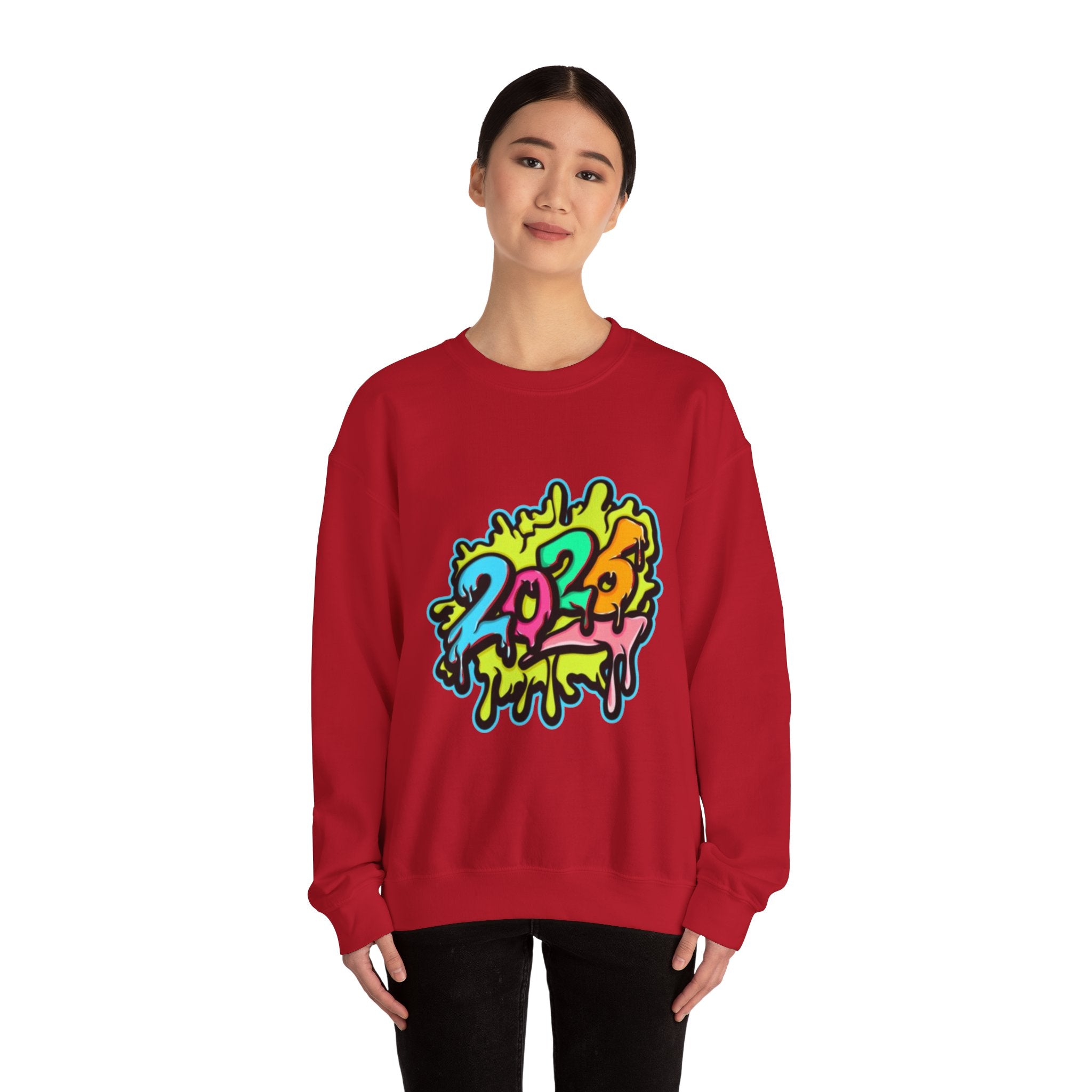 2026 Colorful Drip Design Unisex Sweatshirt