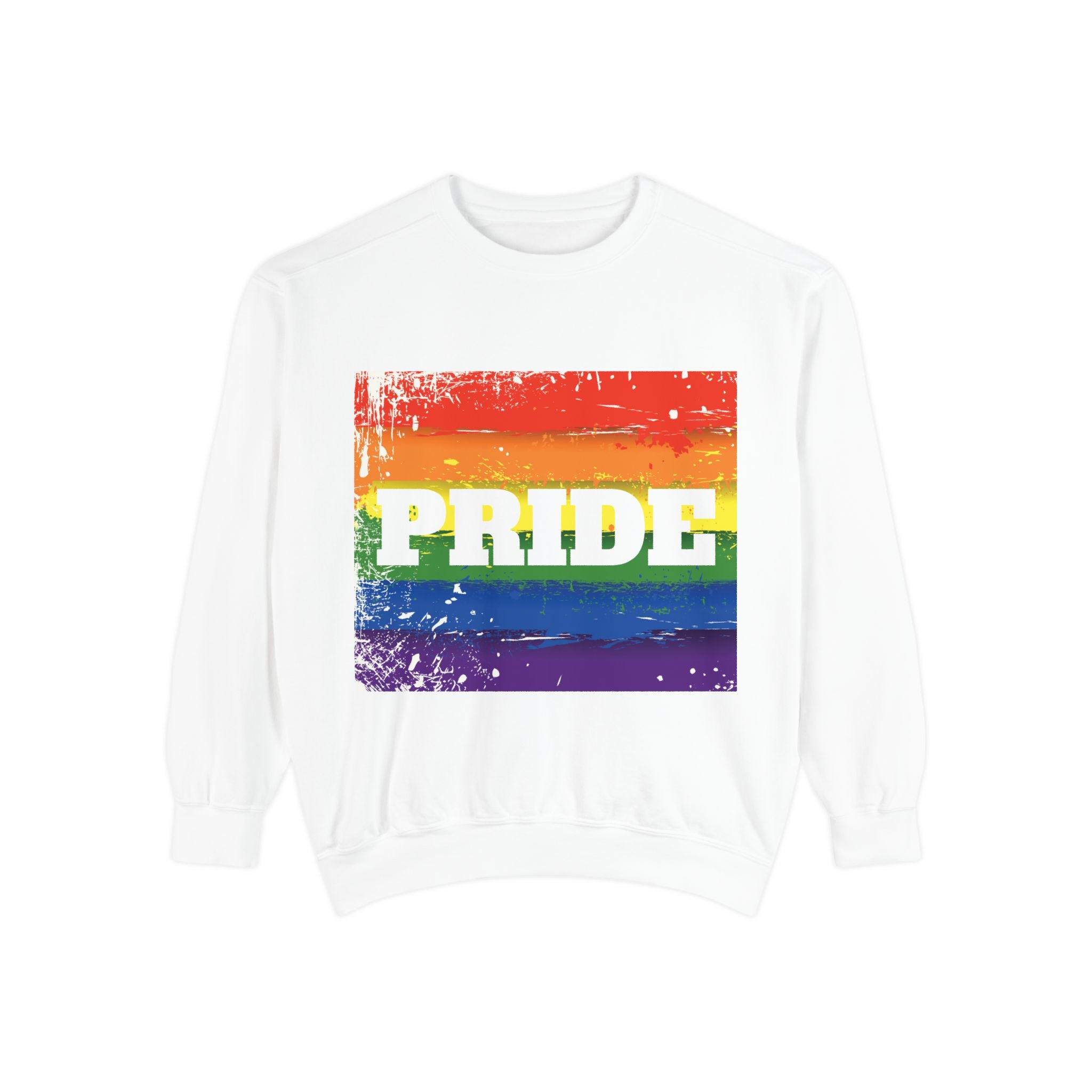 Pride Rainbow Unisex Garment-Dyed Sweatshirt