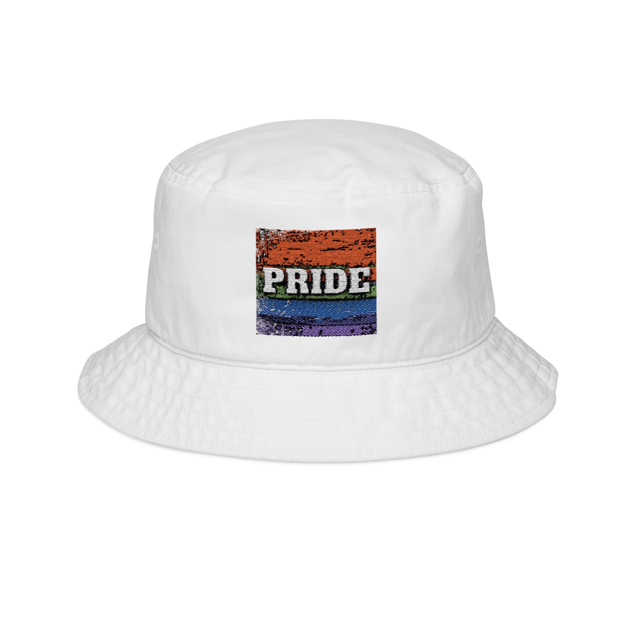 Pride Rainbow Embroidered Bucket Hat