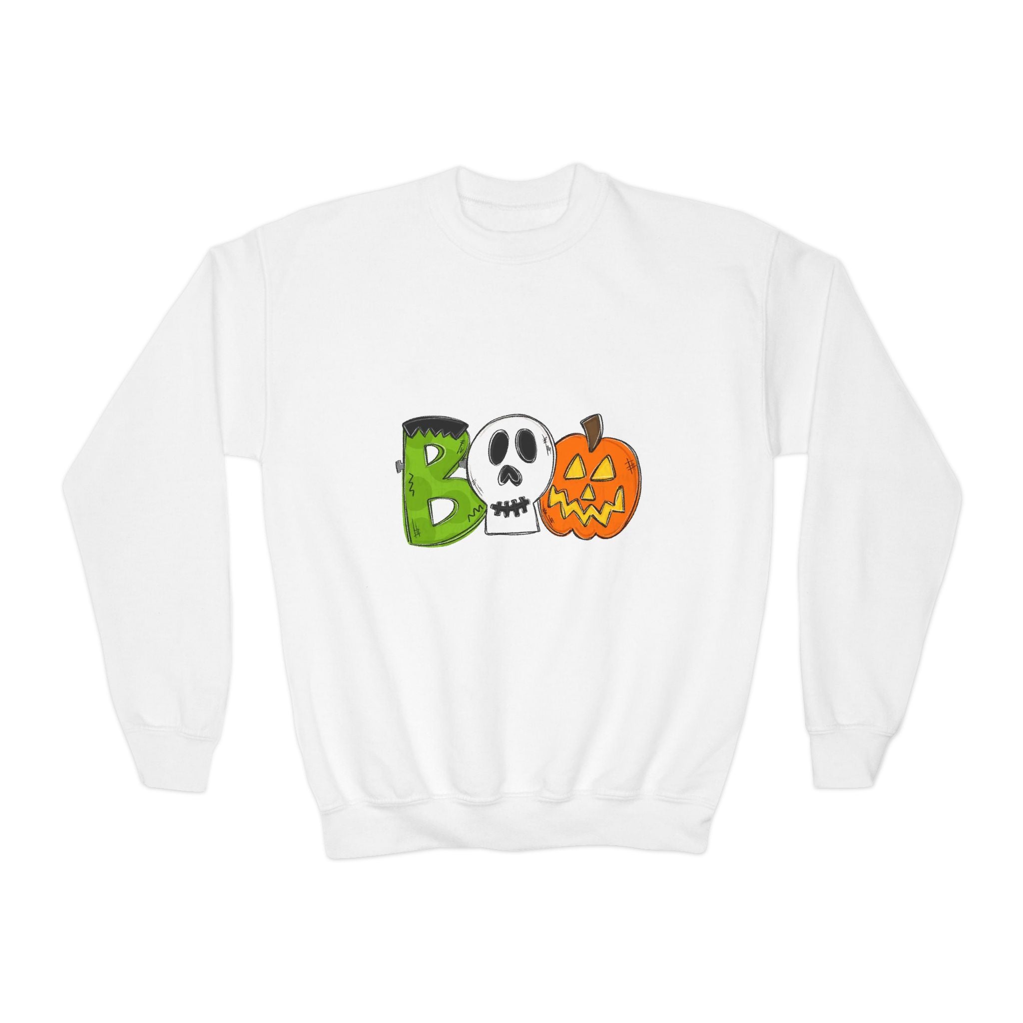 Halloween BOO Youth Crewneck Sweatshirt