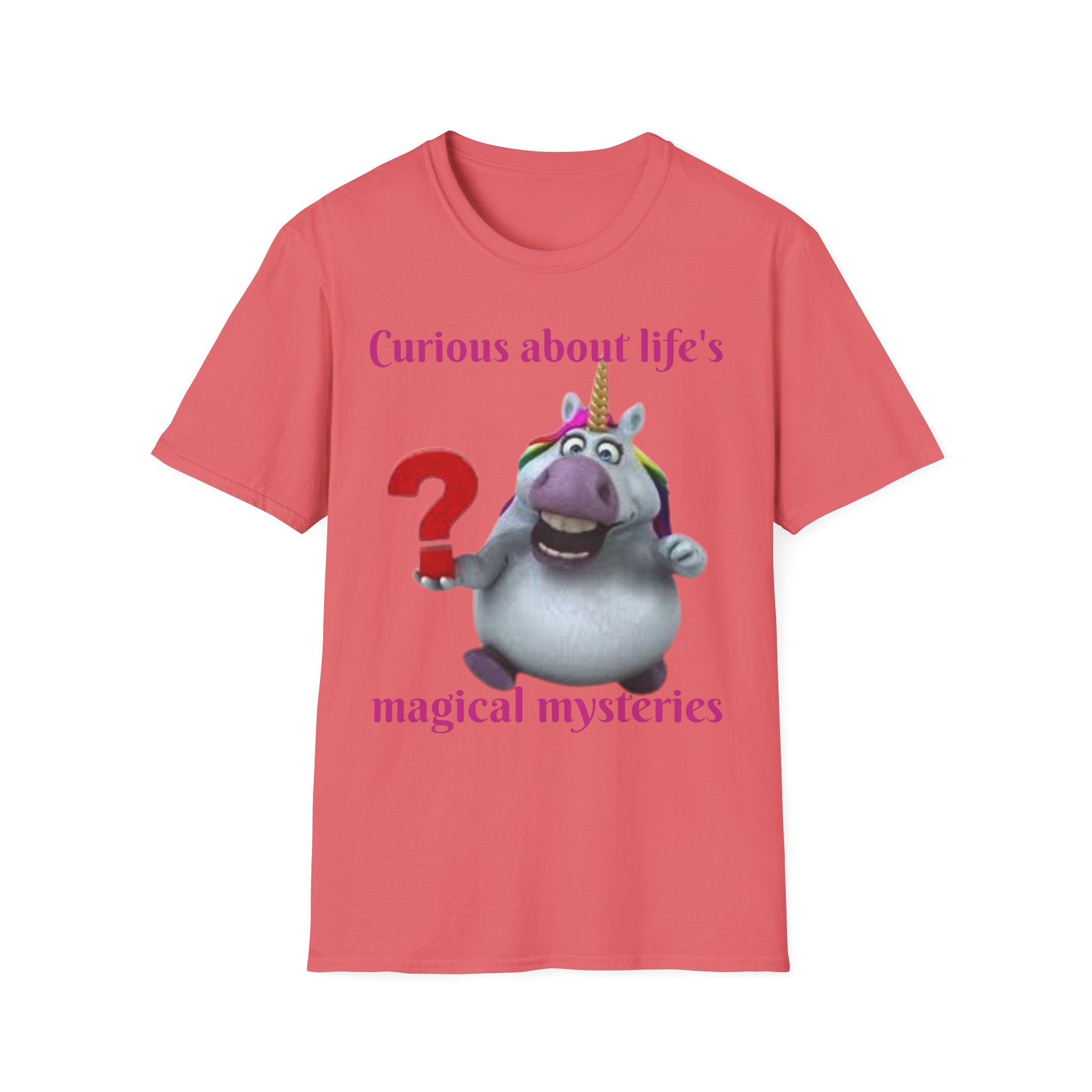 Curious About Life's Magical Mysteries Unicorn Unisex Softstyle T-Shirt