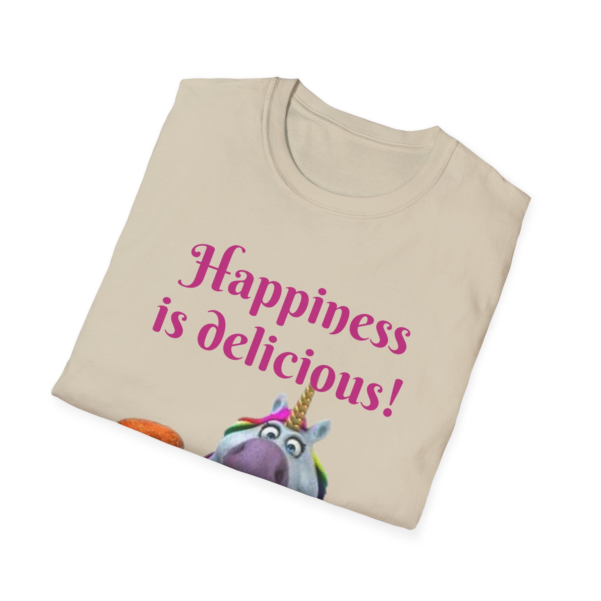 Happiness Is Delicious Unicorn Unisex Softstyle T-Shirt