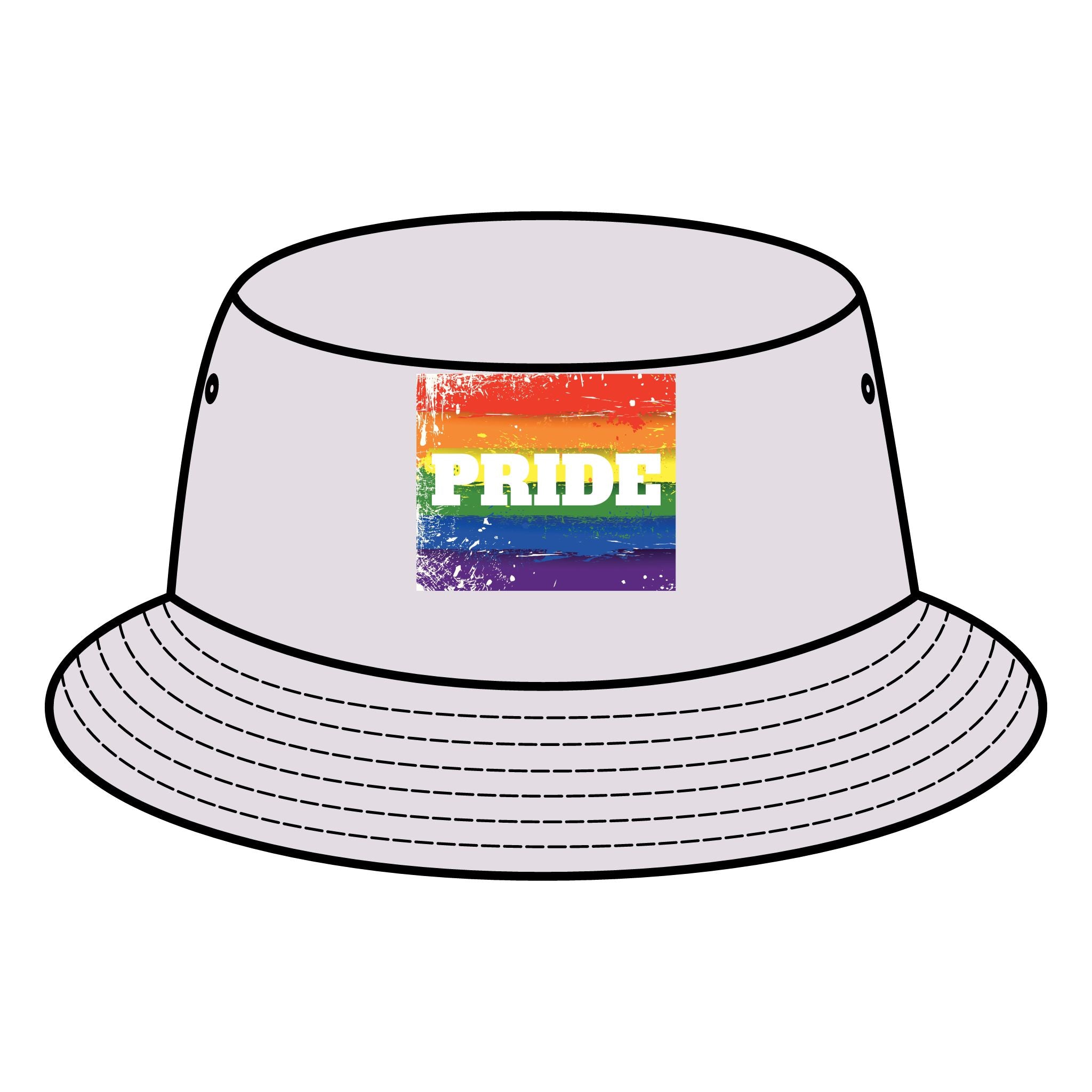 Pride Rainbow Printed Bucket Hat