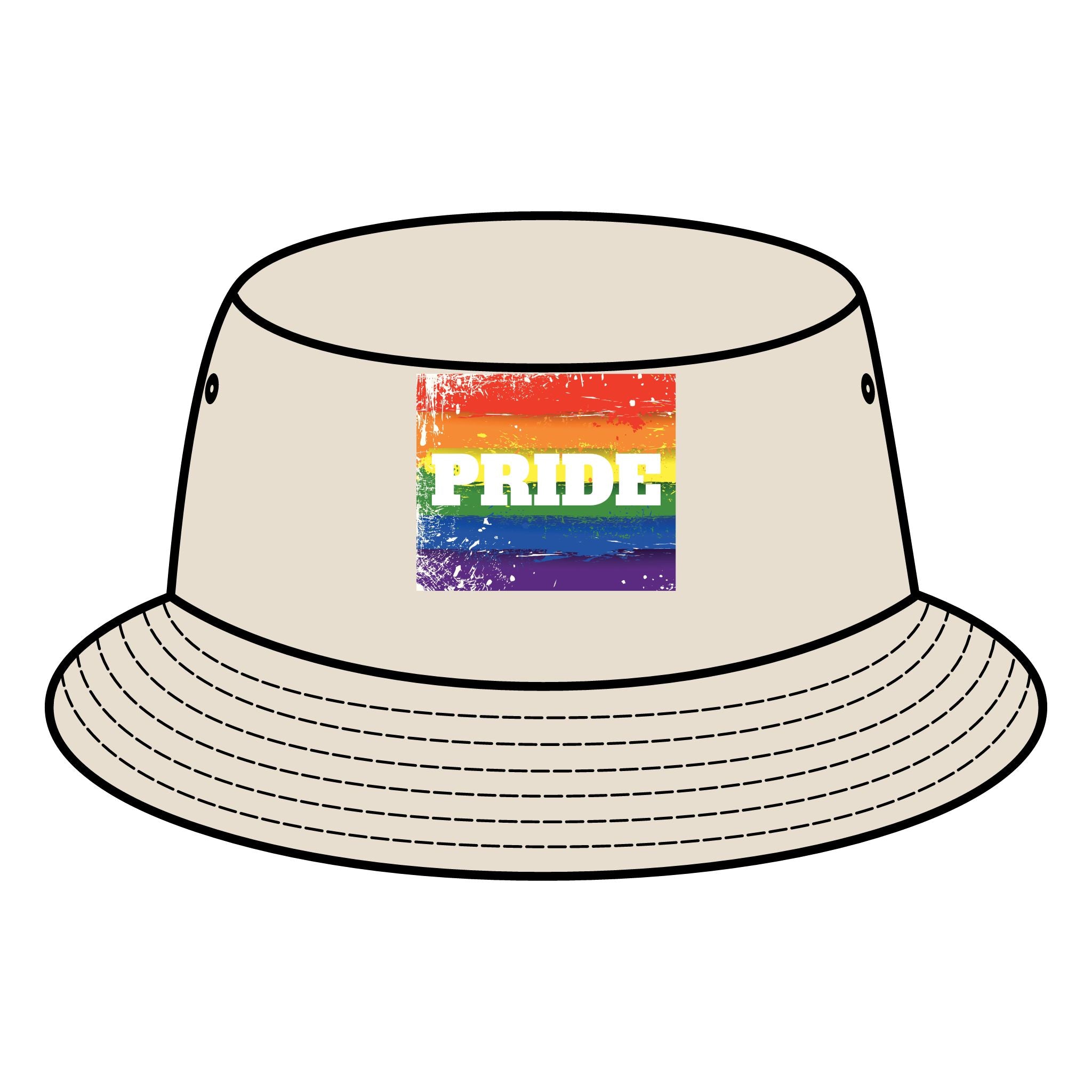 Pride Rainbow Printed Bucket Hat
