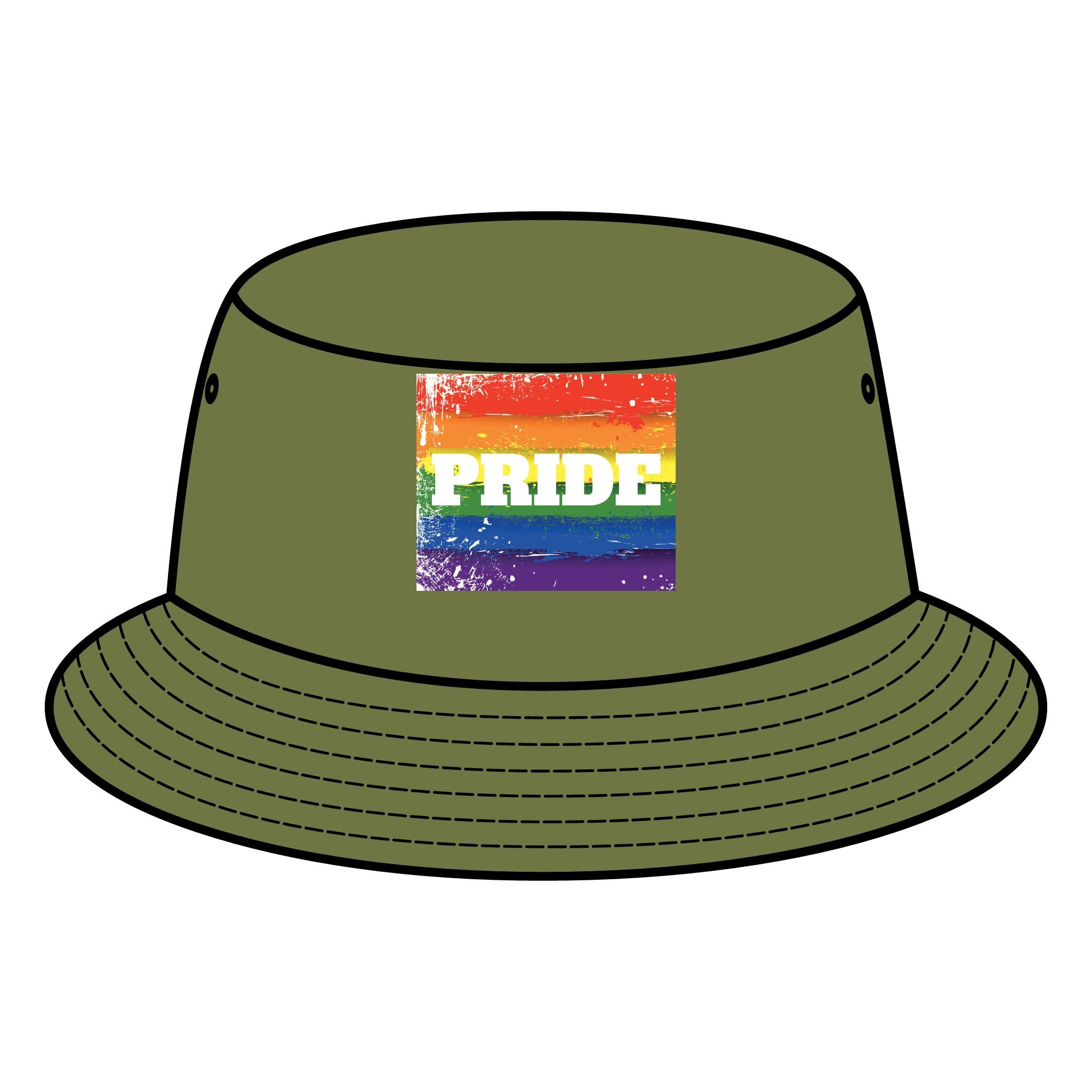 Pride Rainbow Printed Bucket Hat