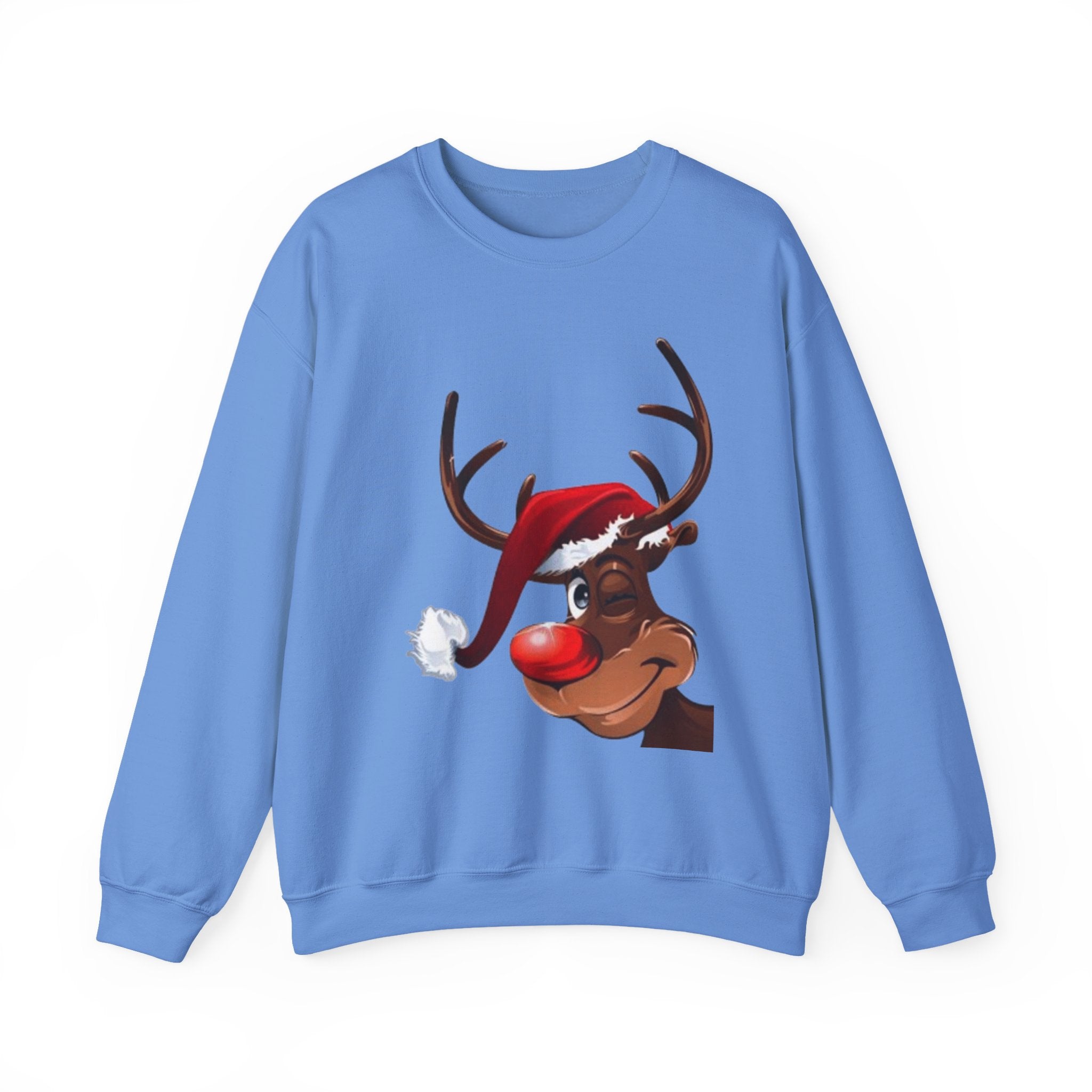 Festive Reindeer Unisex Heavy Blend™ Crewneck Sweatshirt