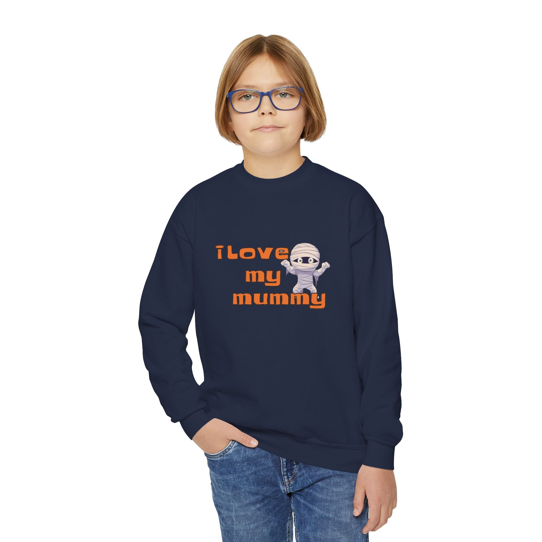I Love My Mummy Youth Crewneck Sweatshirt