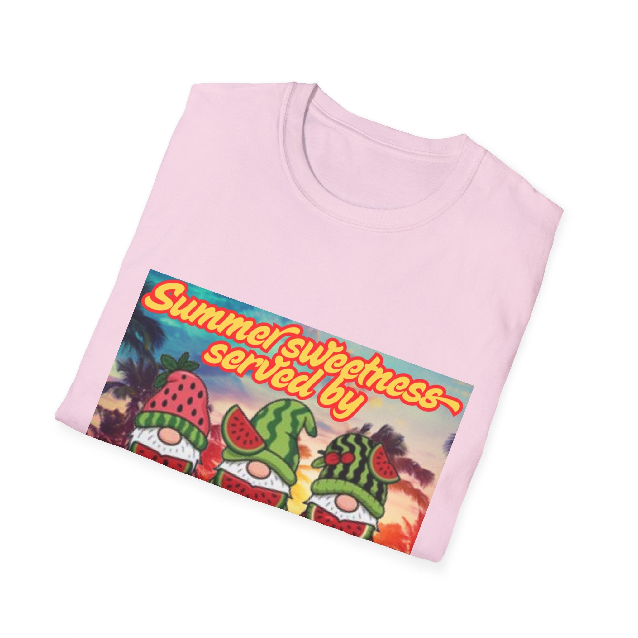 Summer Sweetness Served By Fruity Gnomes Unisex Softstyle T-Shirt