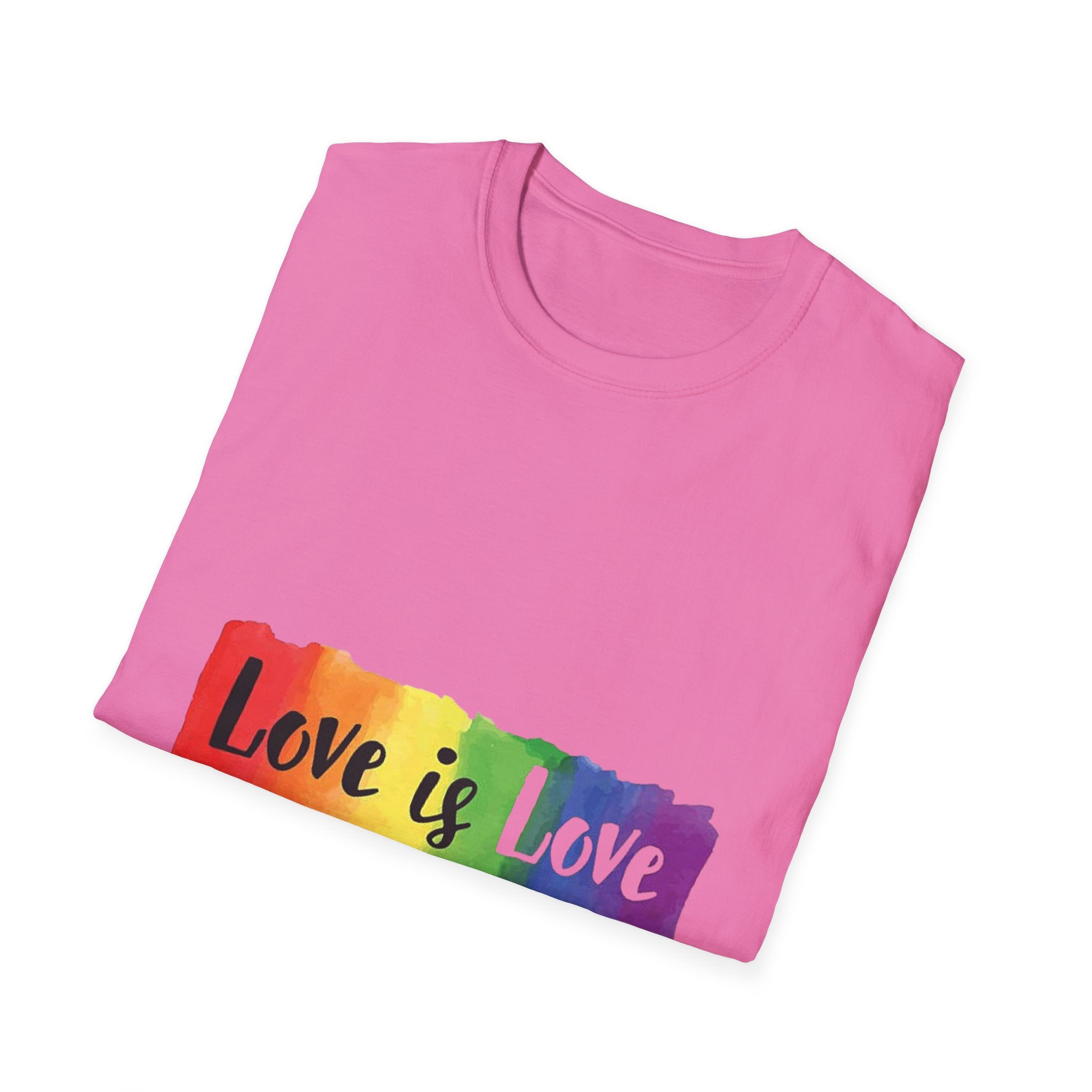 Rainbow Love is Love Unisex Softstyle T-Shirt