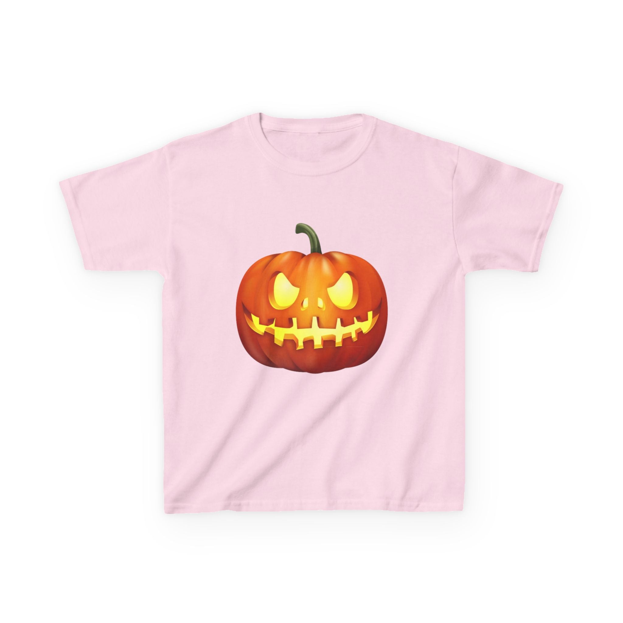 Halloween Pumpkin Kids Heavy Cotton Short Sleeve T-Shirt