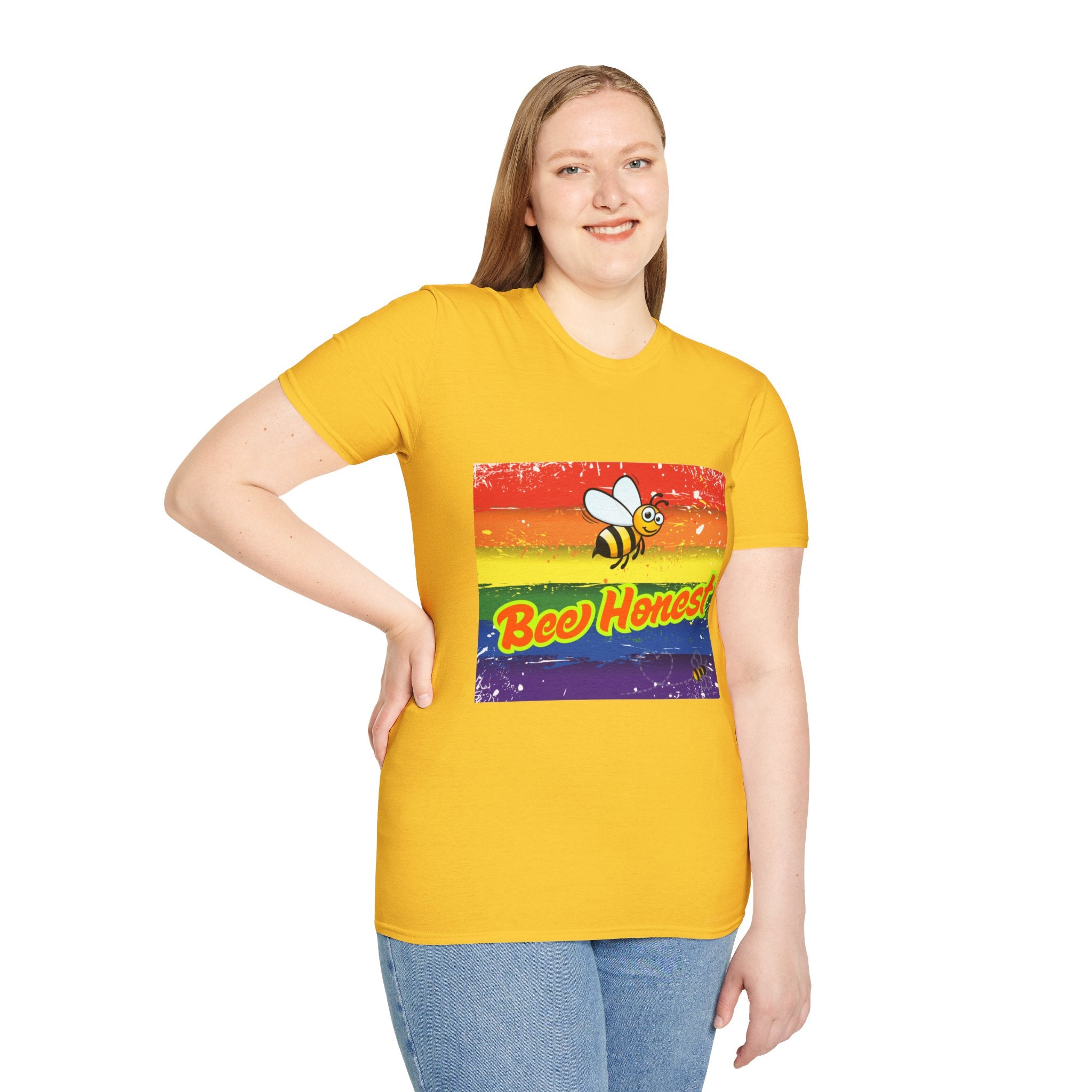 Bee Honest Rainbow Unisex Softstyle T-Shirt