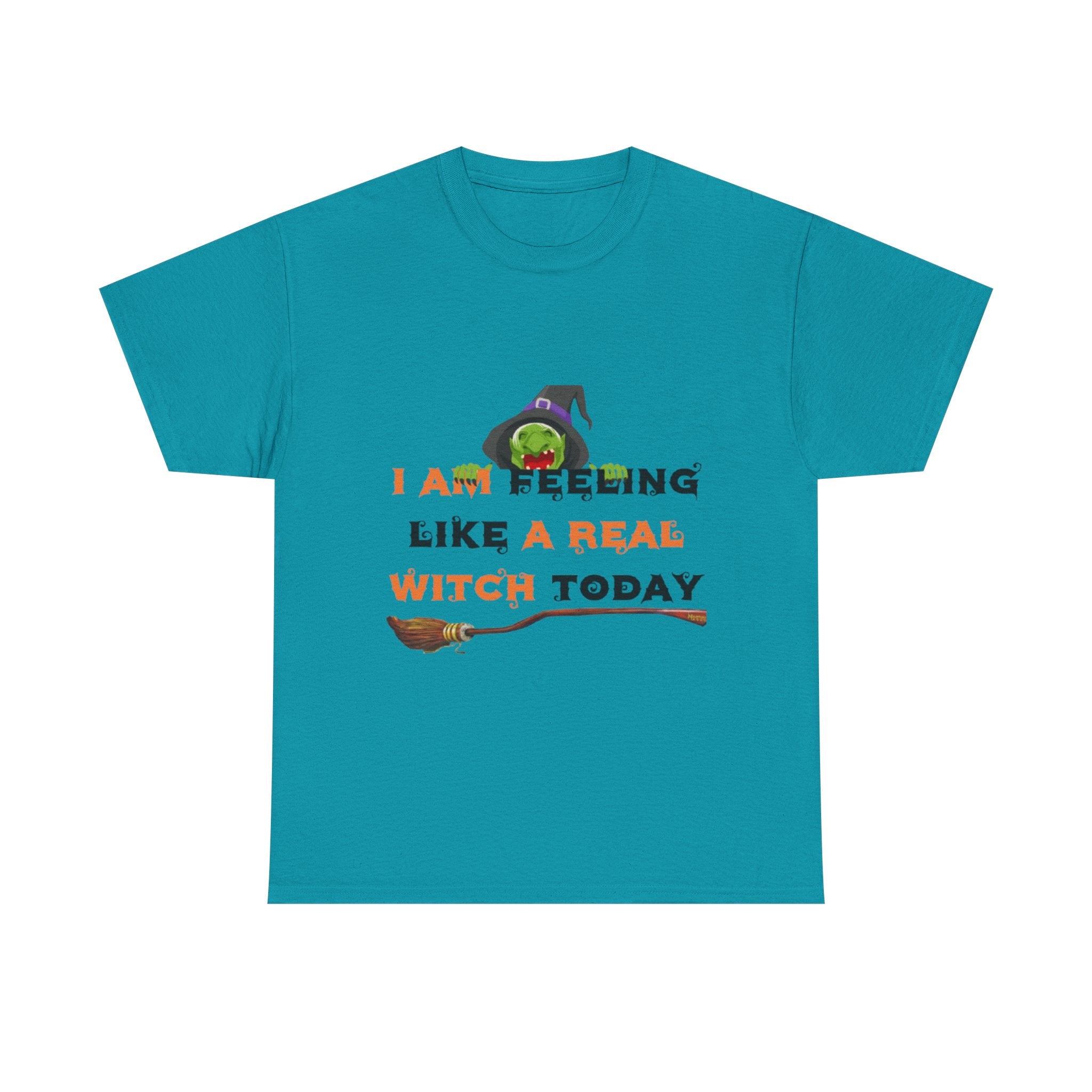 I Am Feeling Like A Real Witch Today Unisex Heavy Cotton Short Sleeve T-Shirt