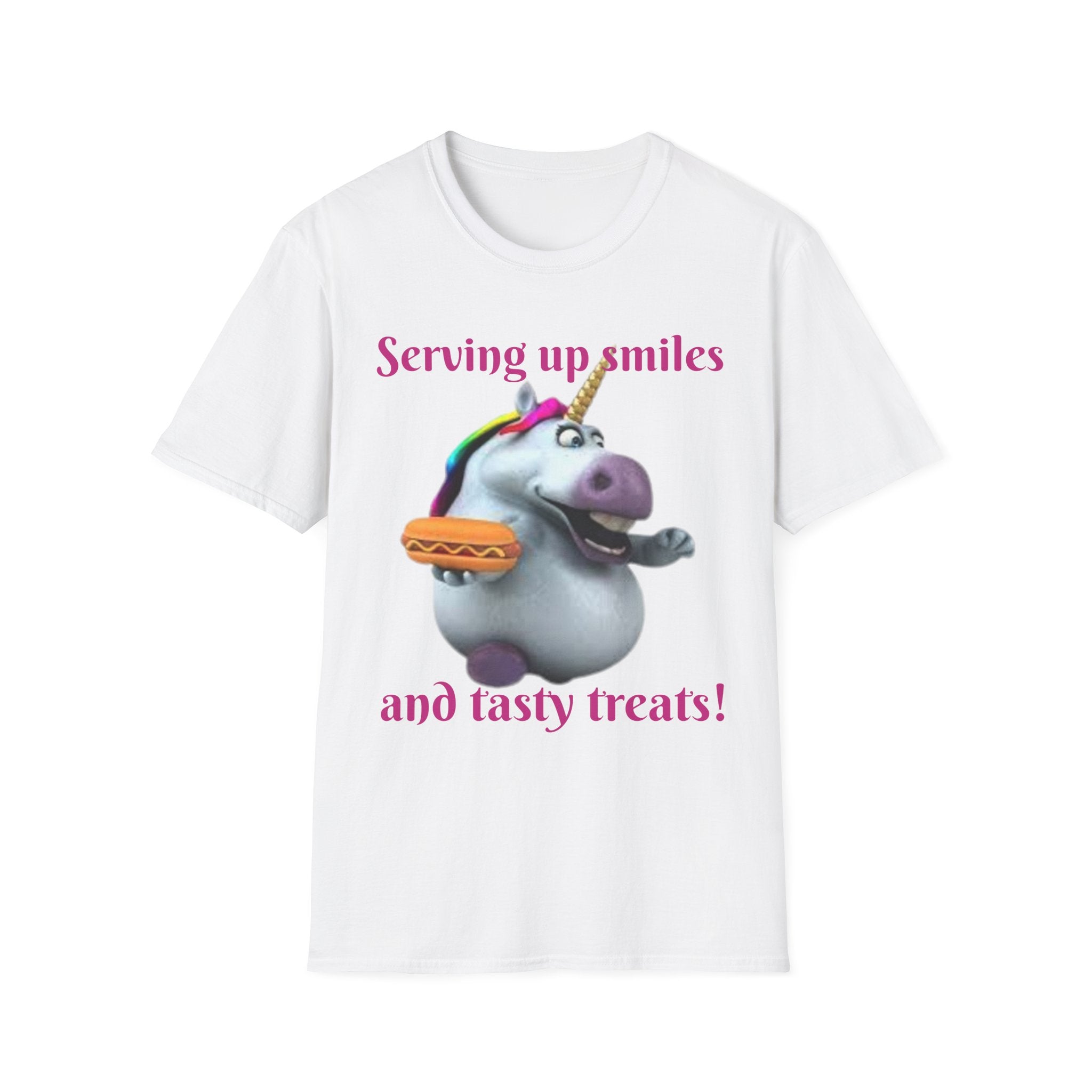 Serving Up Smiles And Tasty Treats Unicorn Unisex Softstyle T-Shirt