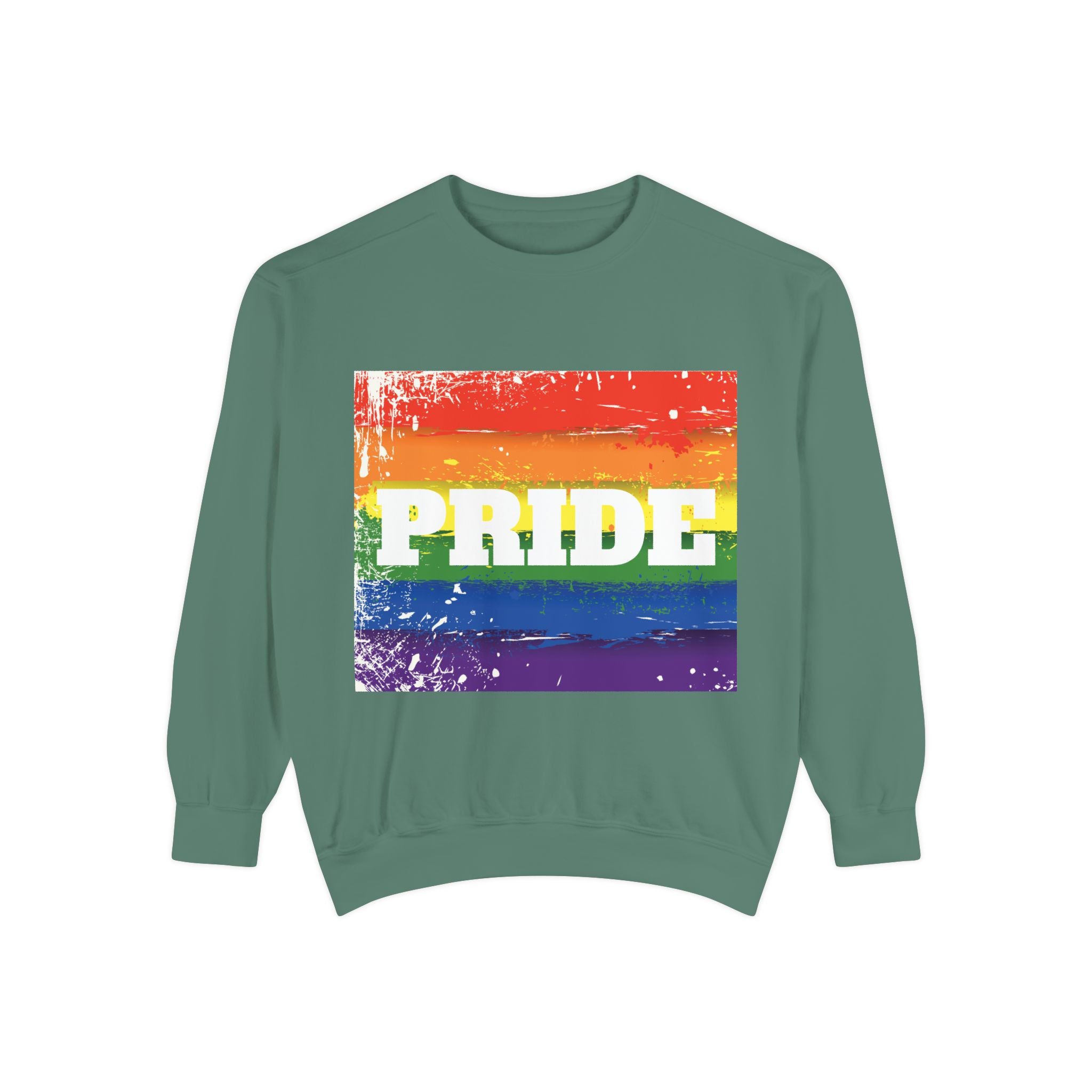 Pride Rainbow Unisex Garment-Dyed Sweatshirt