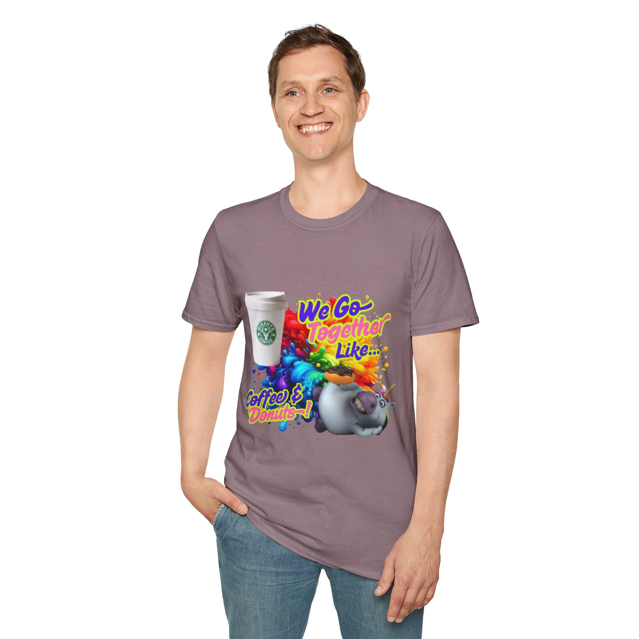 We Go Together Like Coffee & Donuts Unisex Softstyle T-Shirt