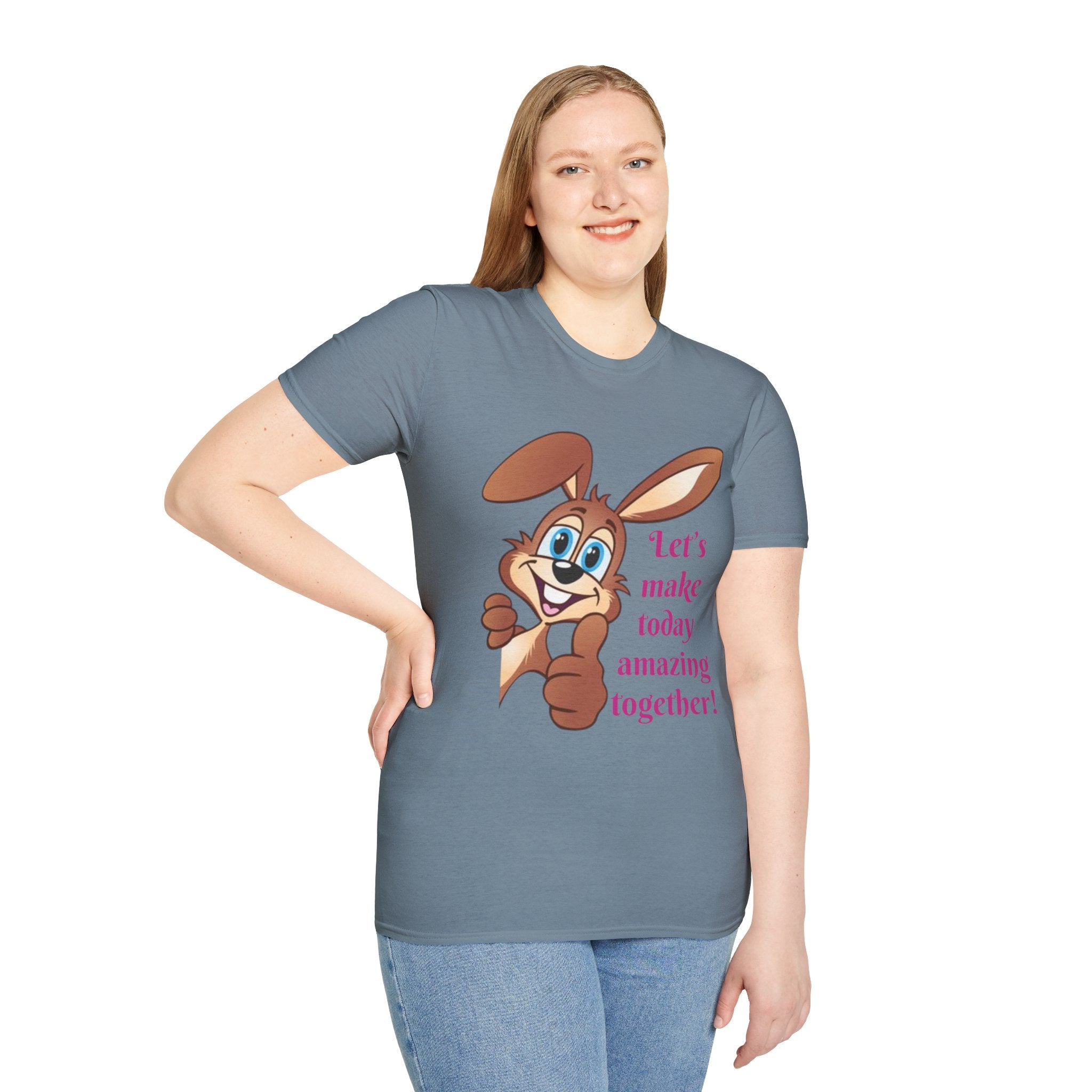 Let's make Today Amazing Together Bunny Unisex Softstyle T-Shirt