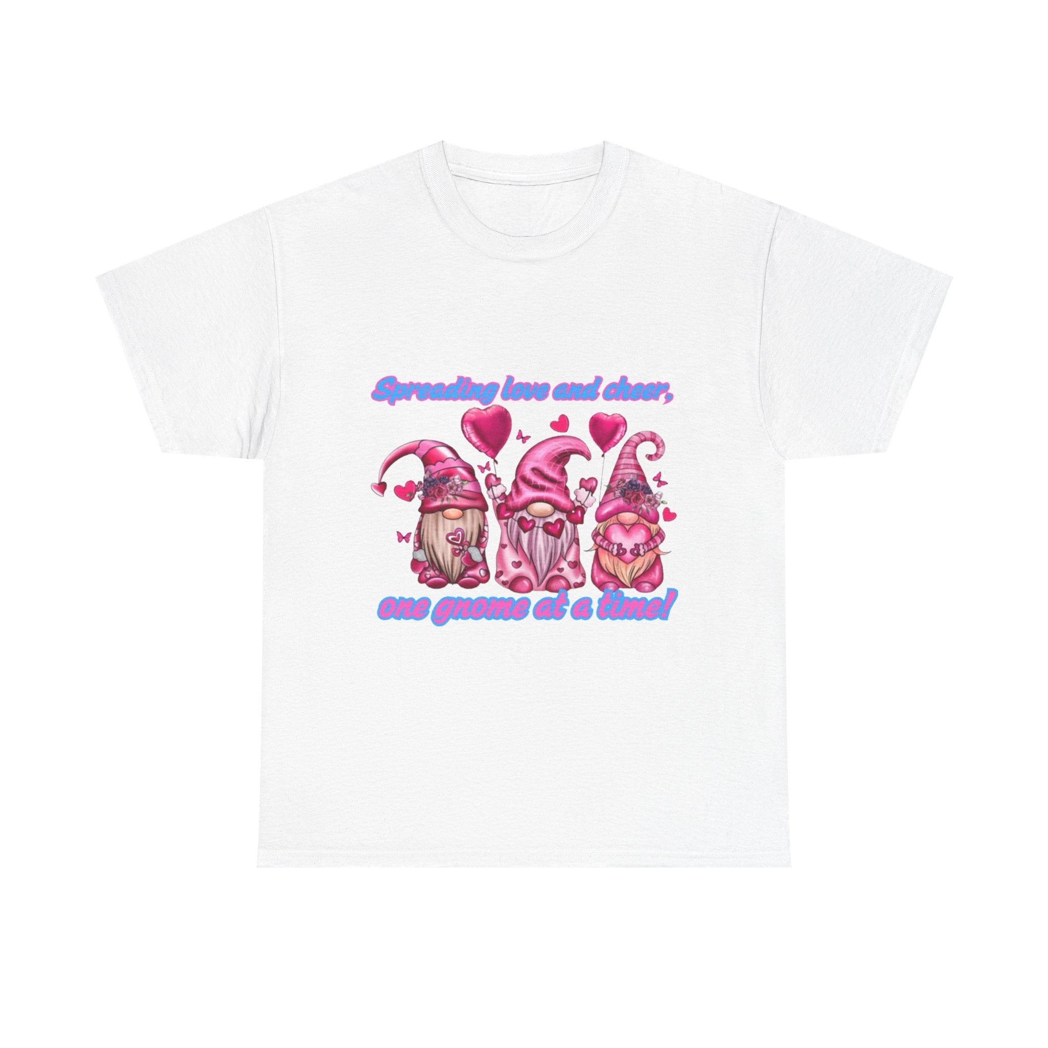 Spreading Love And Cheer, One Gnome At A Time Unisex Heavy Cotton T-Shirt