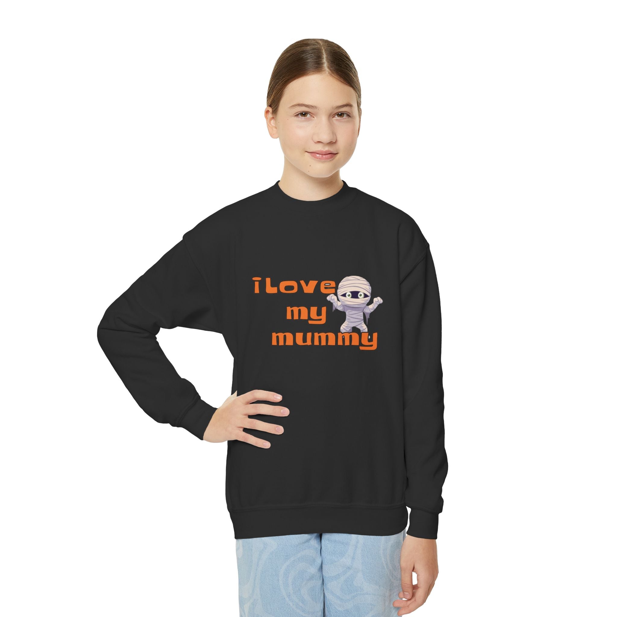 I Love My Mummy Youth Crewneck Sweatshirt