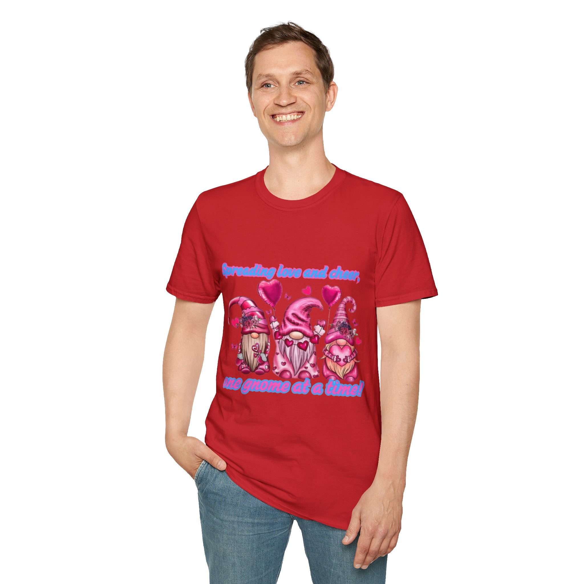 Spreading Love And Cheer One Gnome At A Time Unisex Softstyle T-Shirt