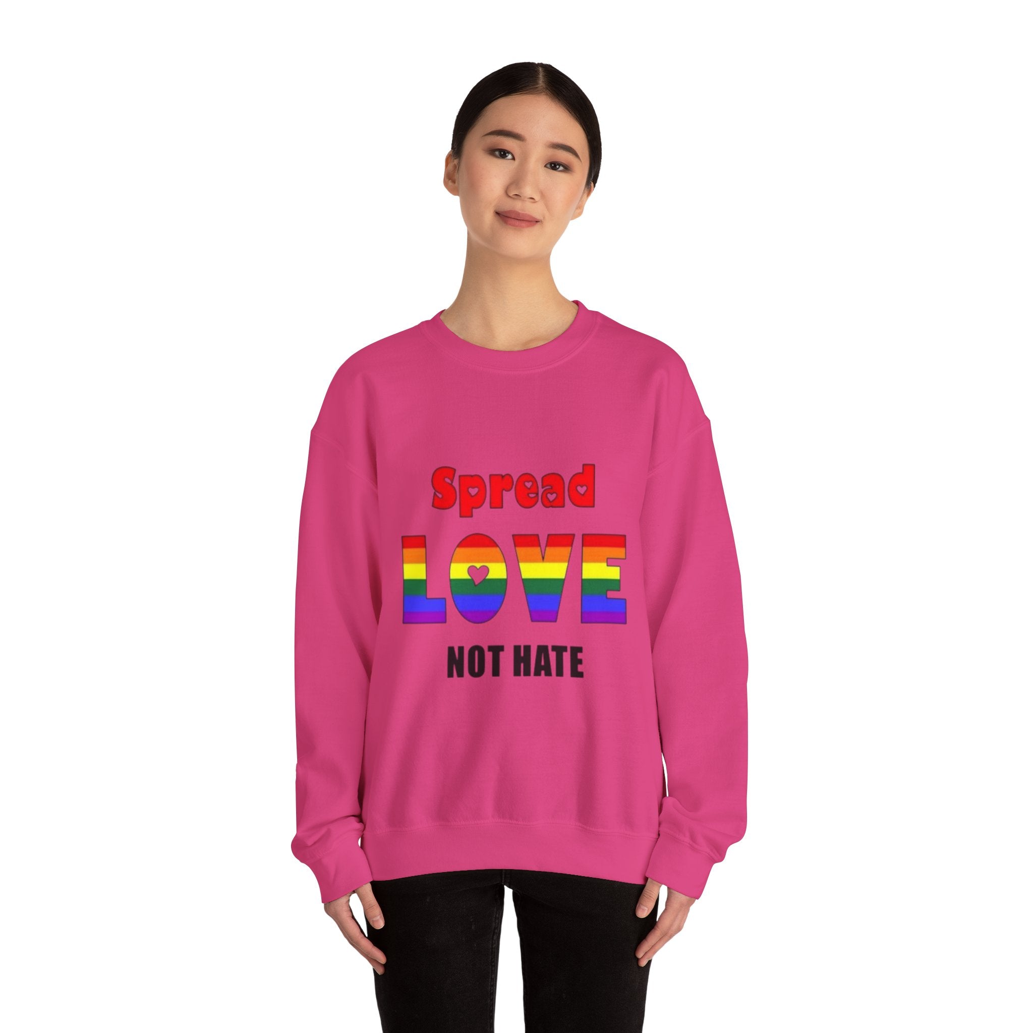 Spread Love Not Hate Unisex Crewneck Sweatshirt