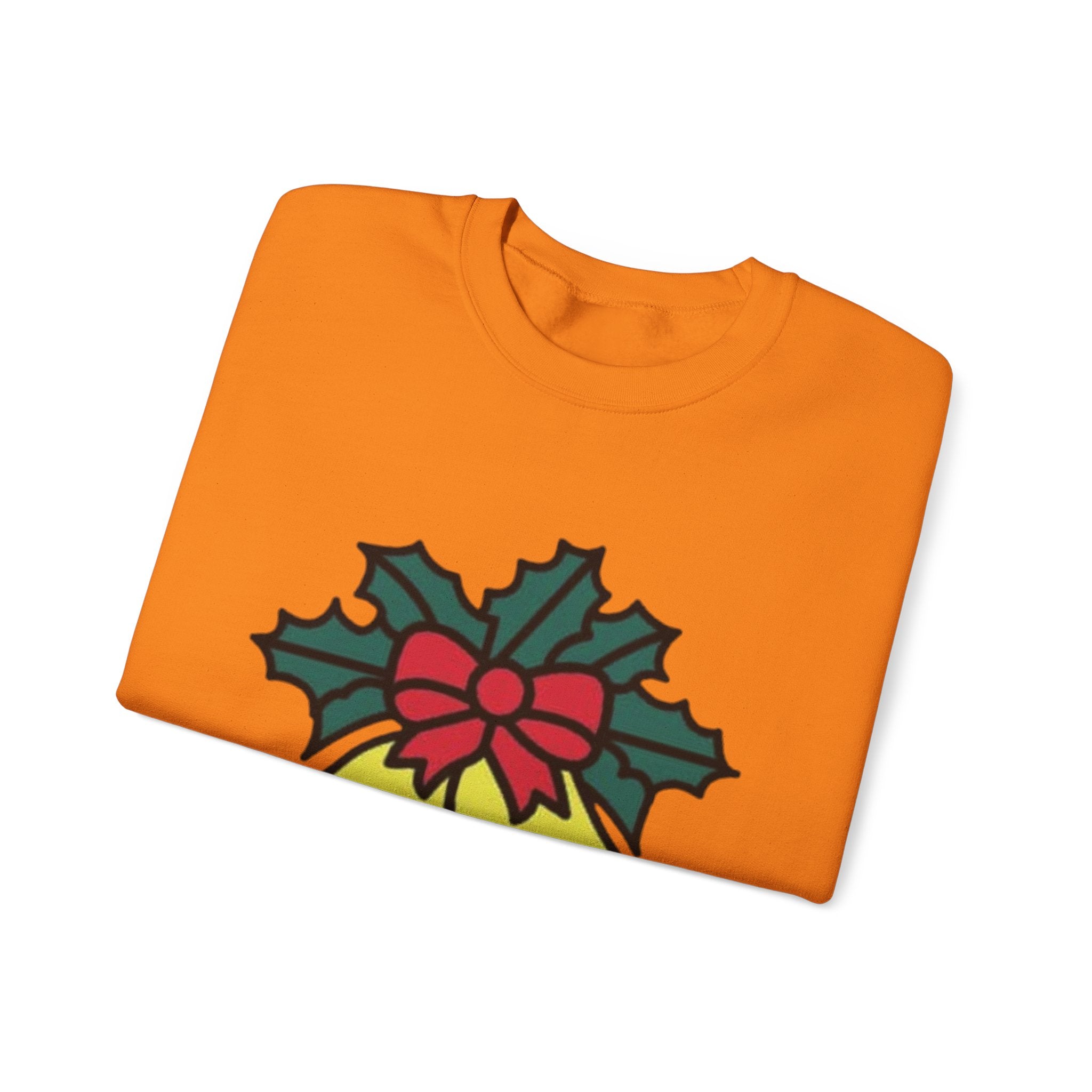 Festive Holiday Bells & Holly Unisex Heavy Blend™ Crewneck Sweatshirt