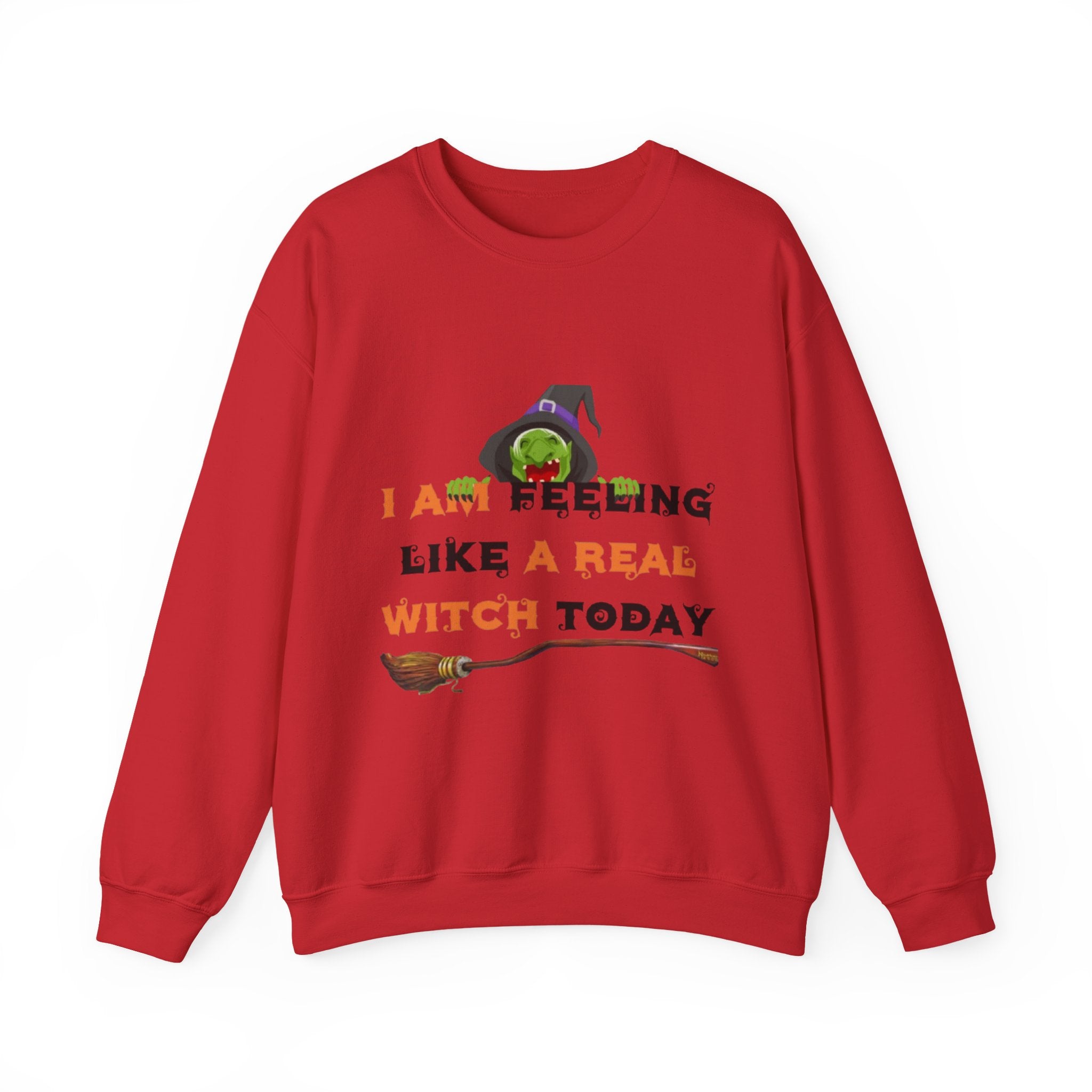 I Am Feeling Like A Real Witch Today Unisex Heavy Blend™ Crewneck Sweatshirt
