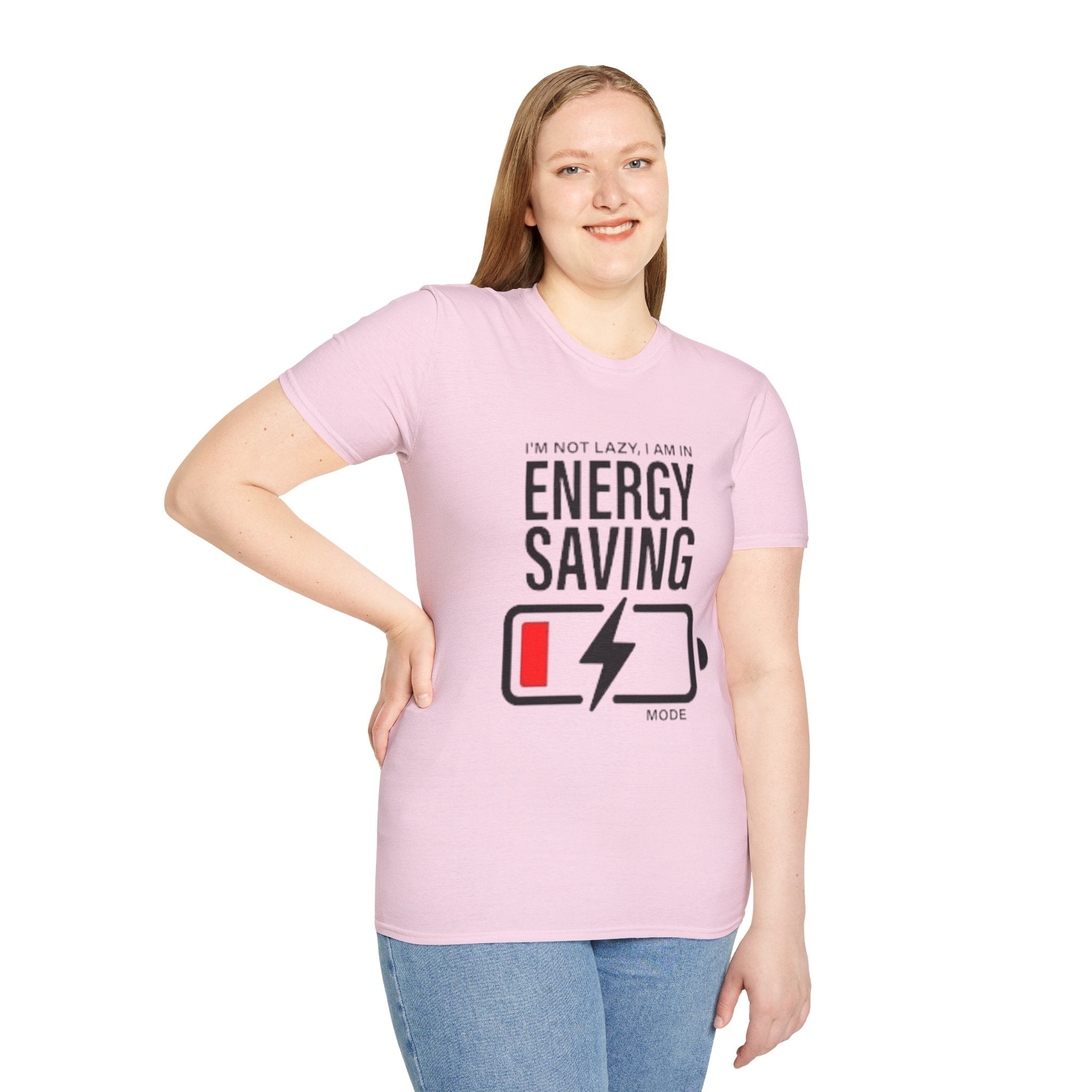 I'm Not Lazy I'm In Energy Saving Mode Unisex Softstyle T-Shirt