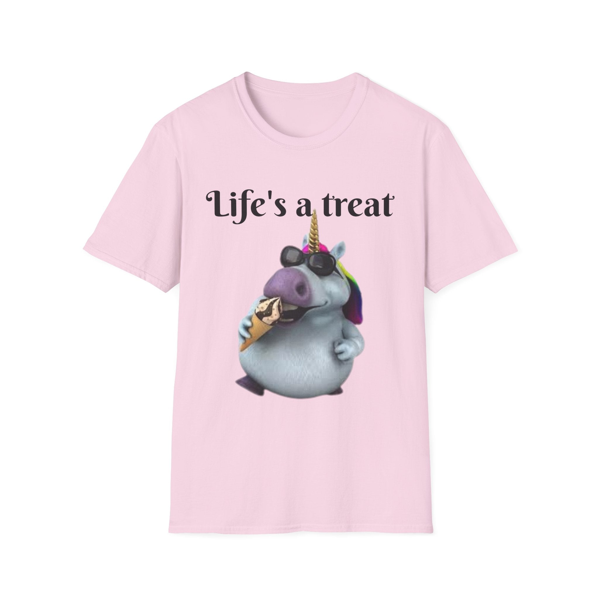 Life's A Treat Unicorn Unisex Softstyle T-Shirt