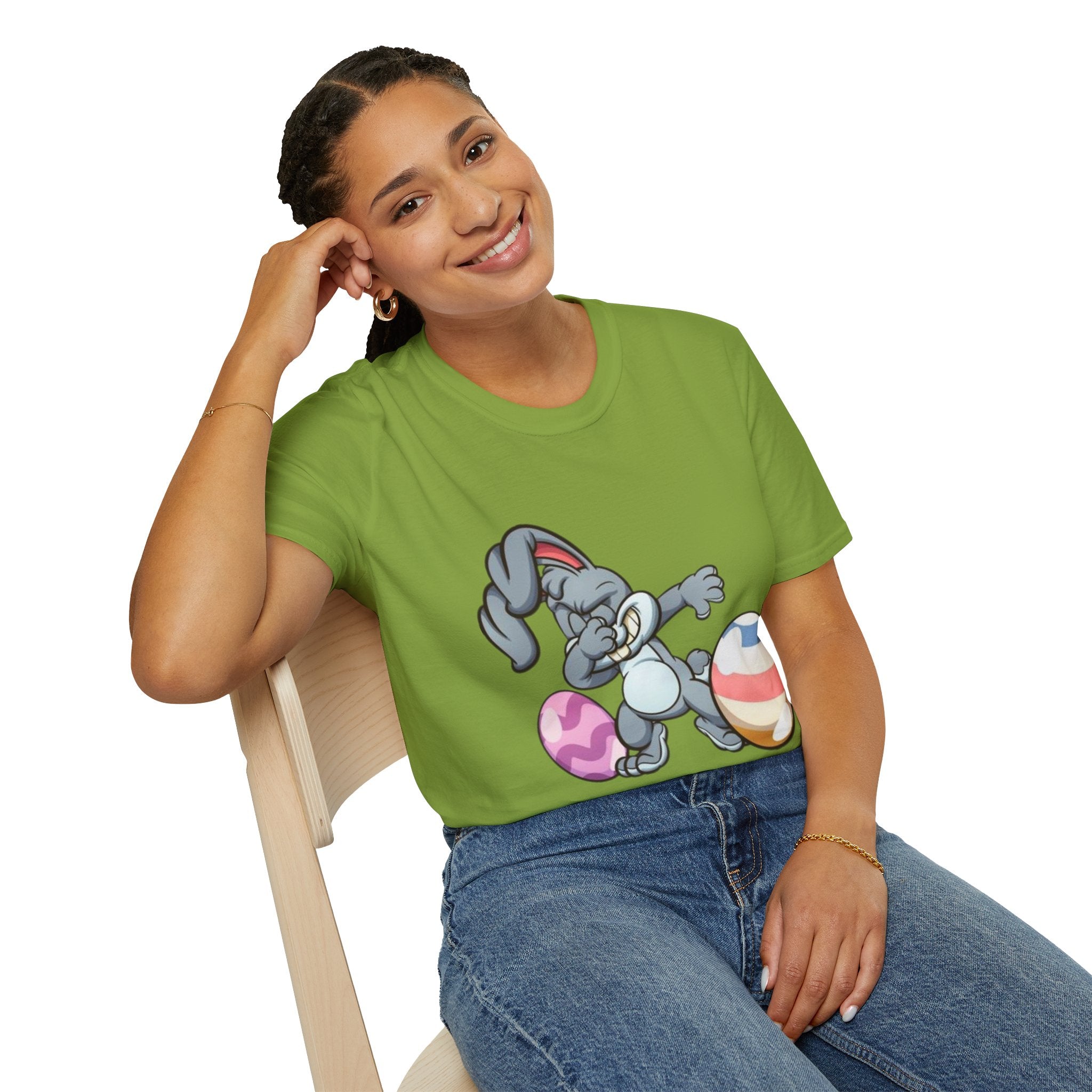 Dabbing Easter Bunny Unisex Softstyle T-Shirt