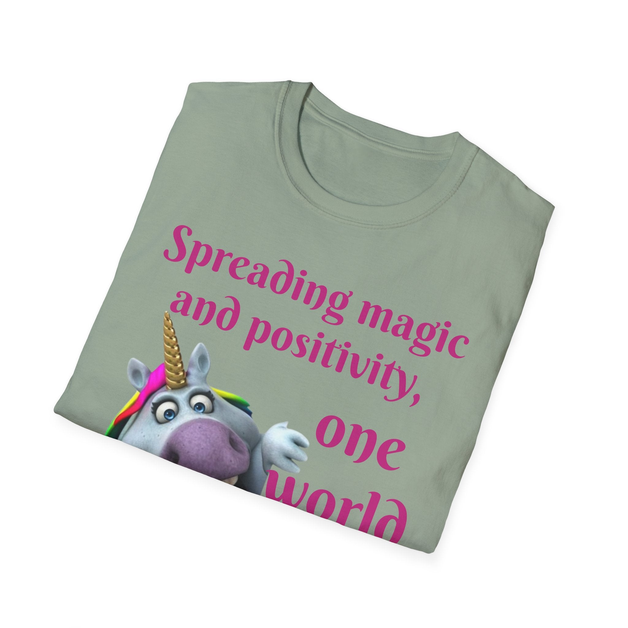 Spreading Magic And Positivity, One World At A Time! Unisex Softstyle T-Shirt